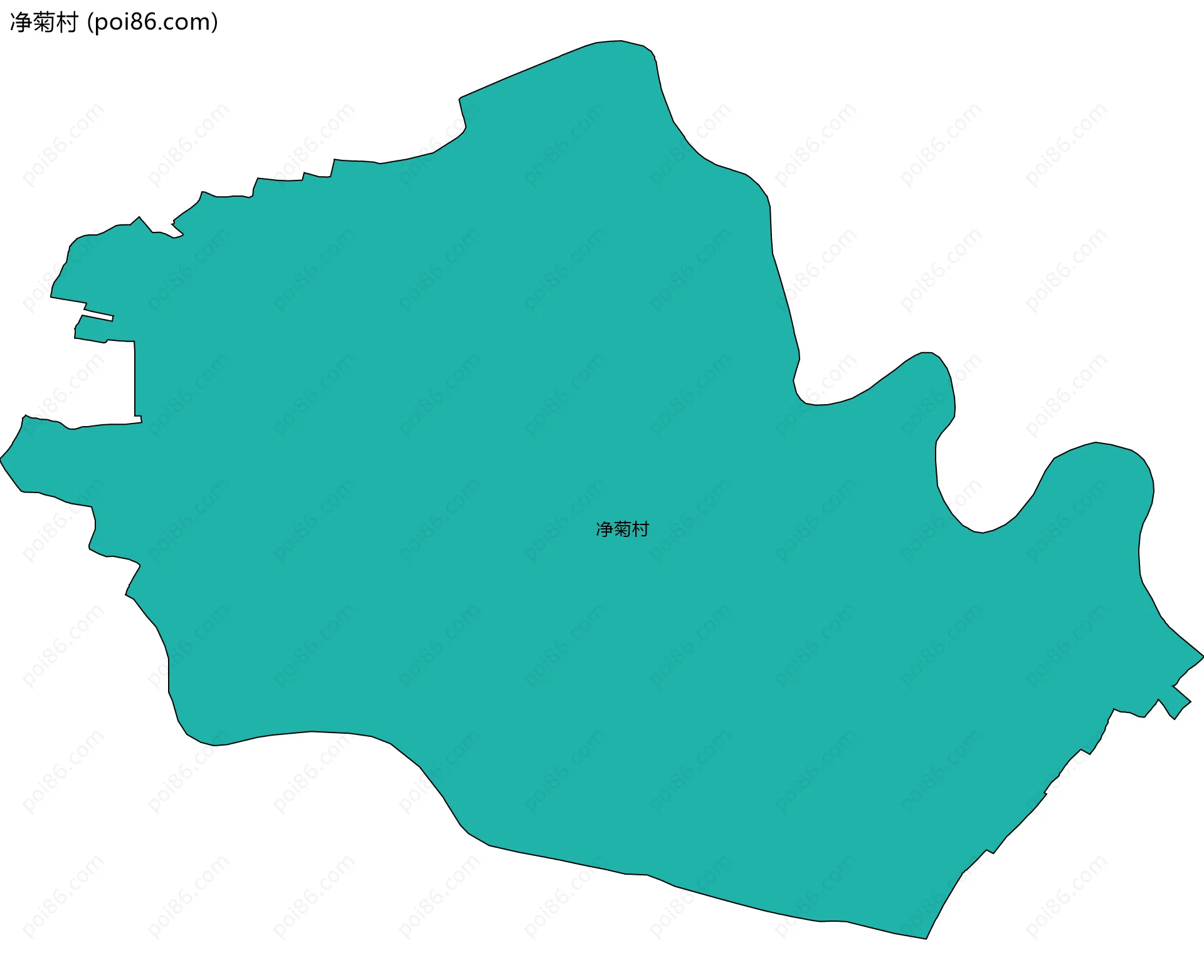 净菊村边界地图