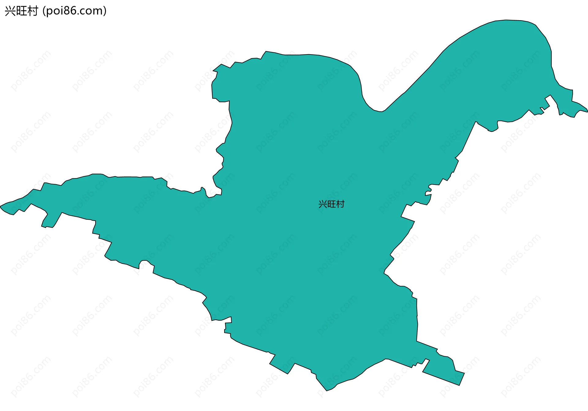 兴旺村边界地图