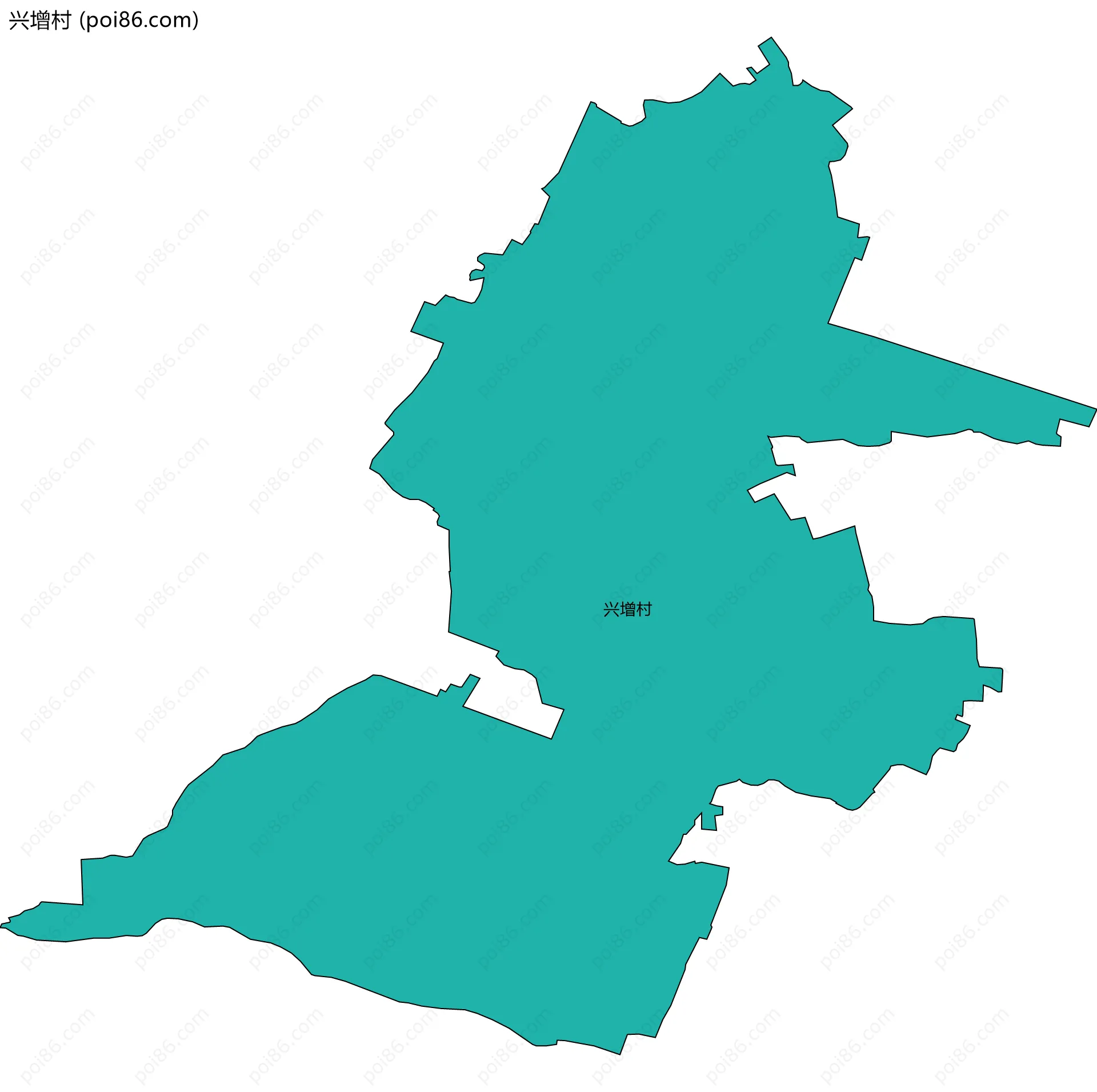 兴增村边界地图