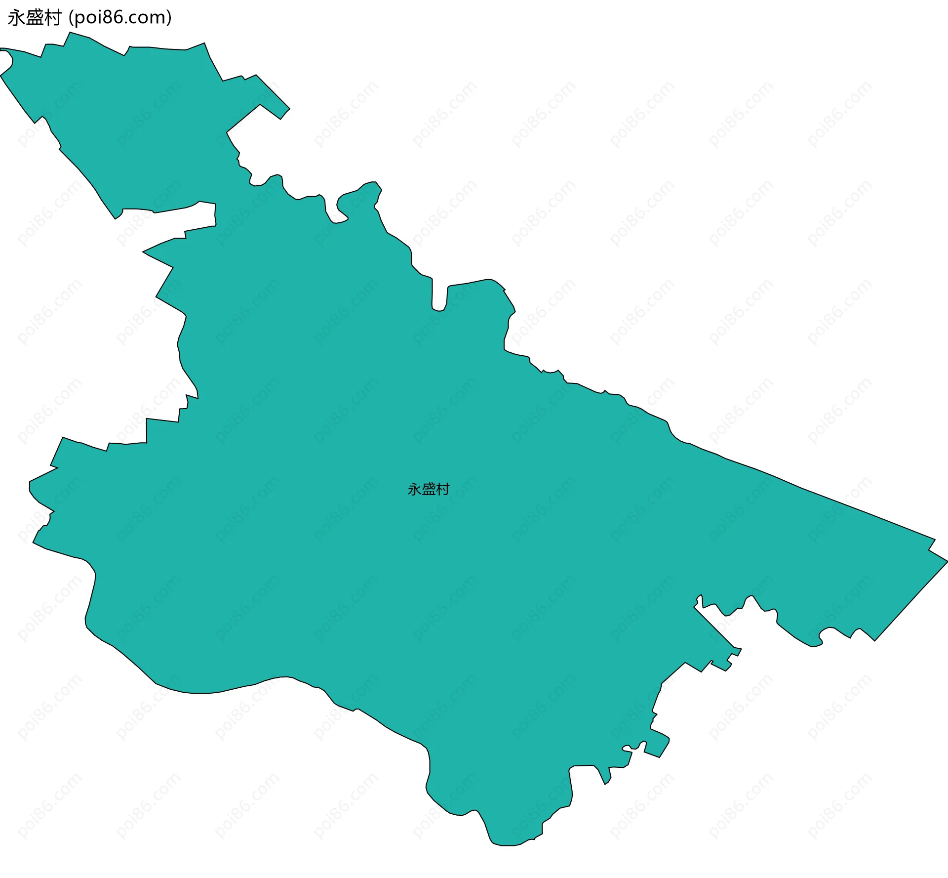 永盛村边界地图