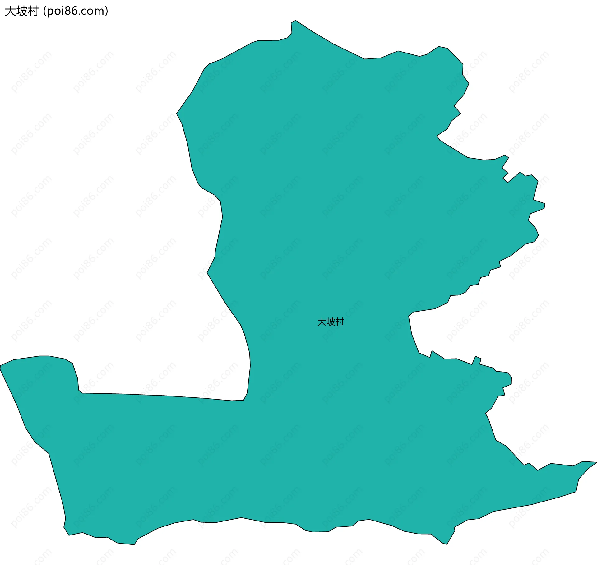 大坡村边界地图