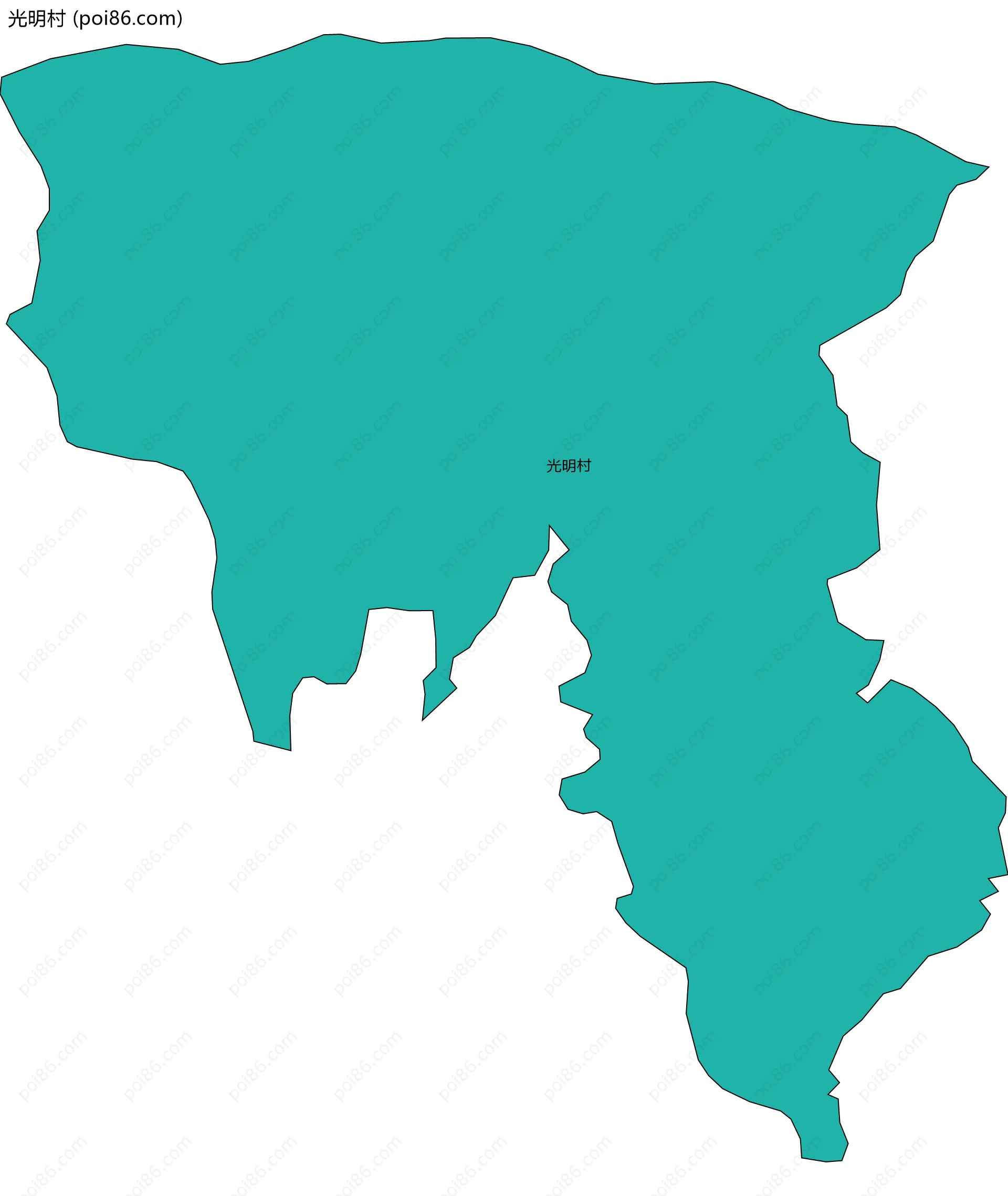 光明村边界地图