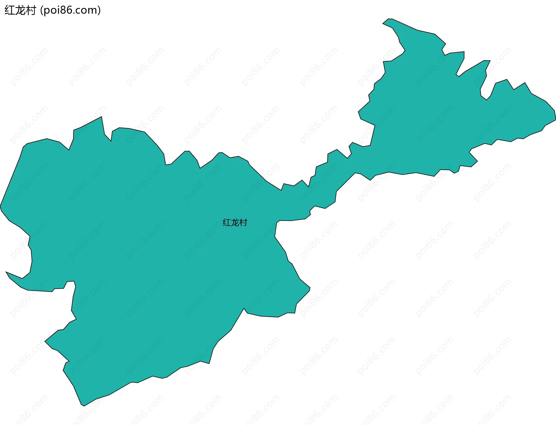 红龙村边界地图