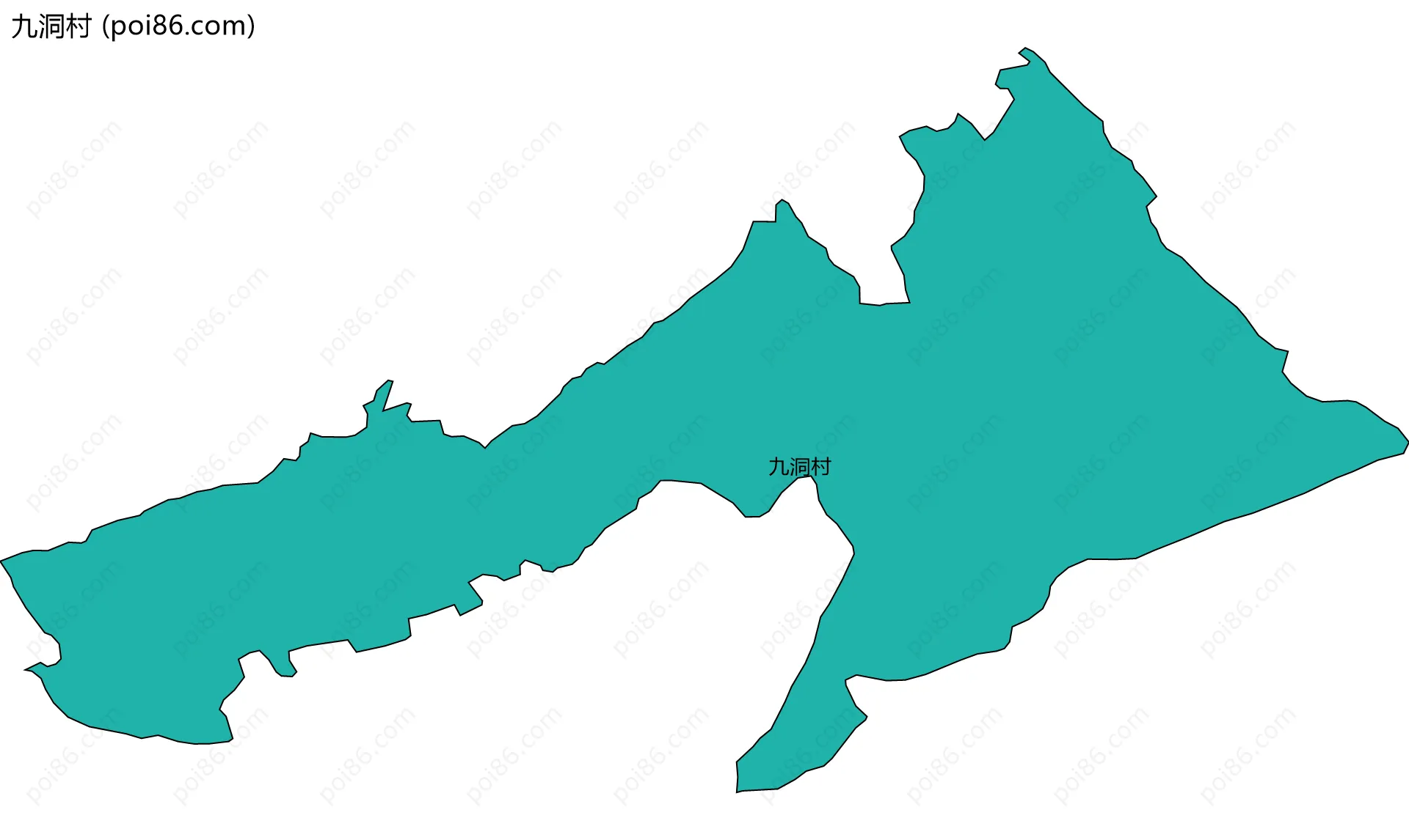 九洞村边界地图