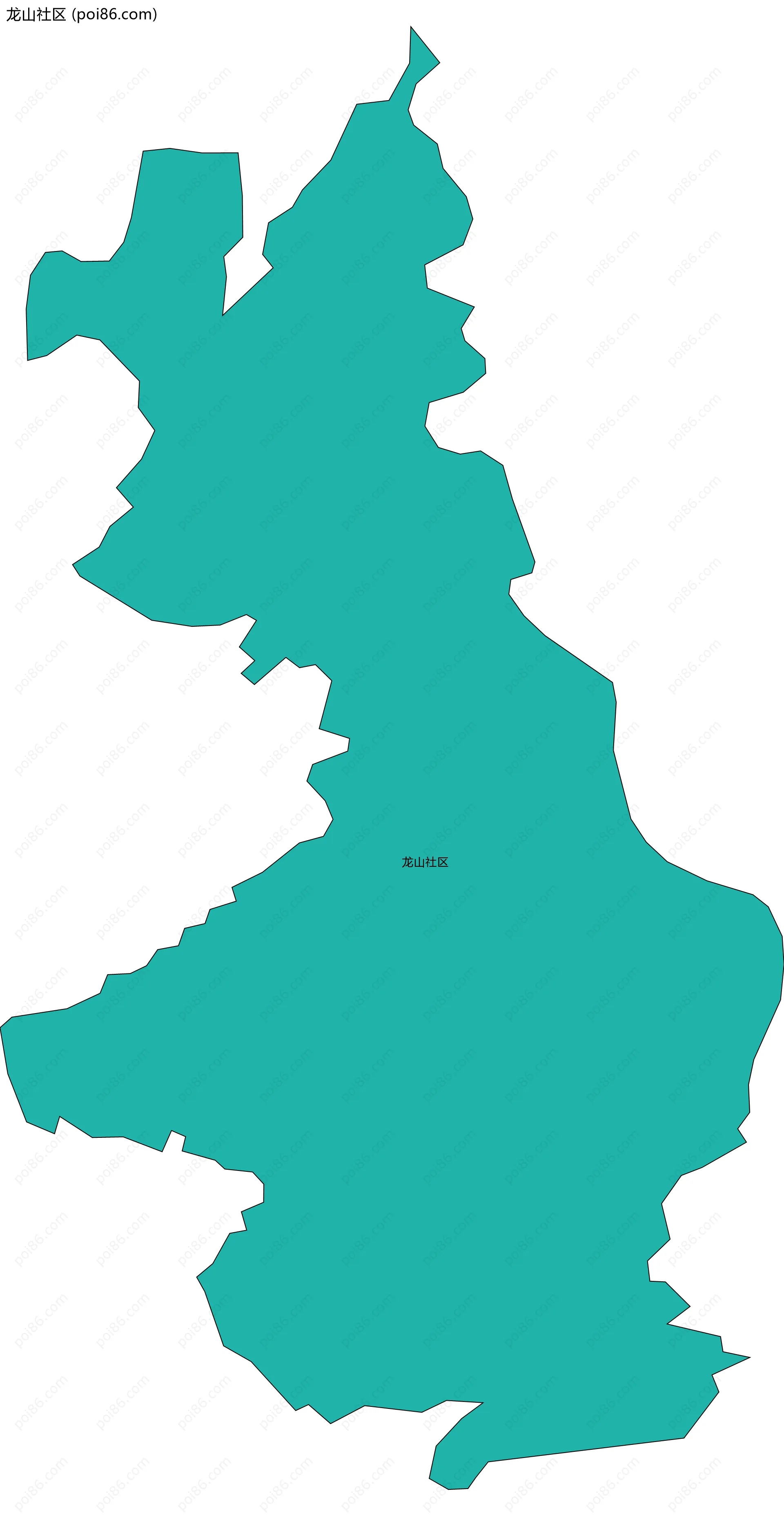 龙山社区边界地图