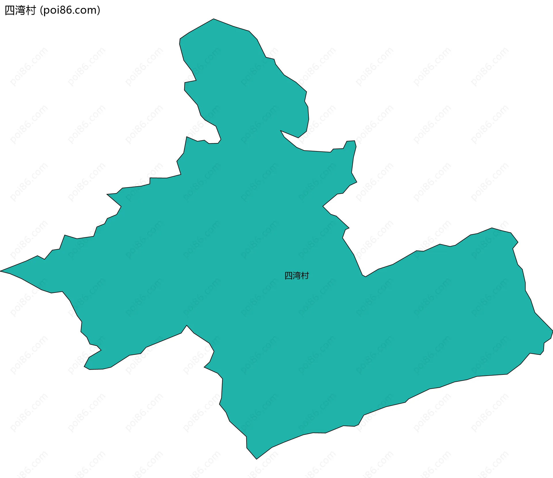 四湾村边界地图