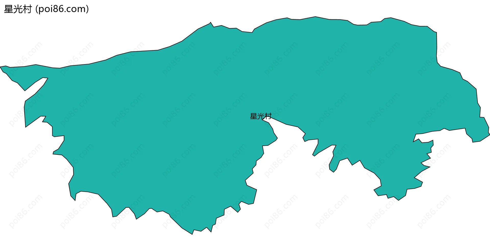 星光村边界地图