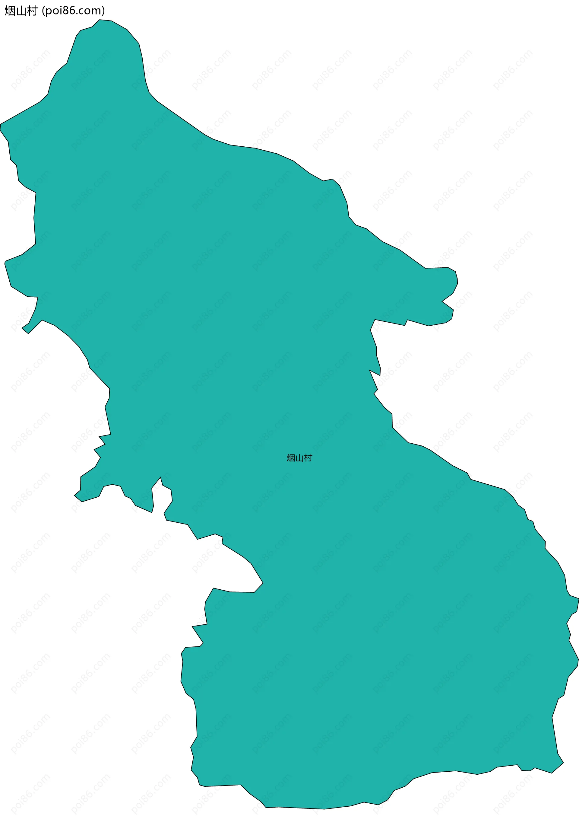 烟山村边界地图