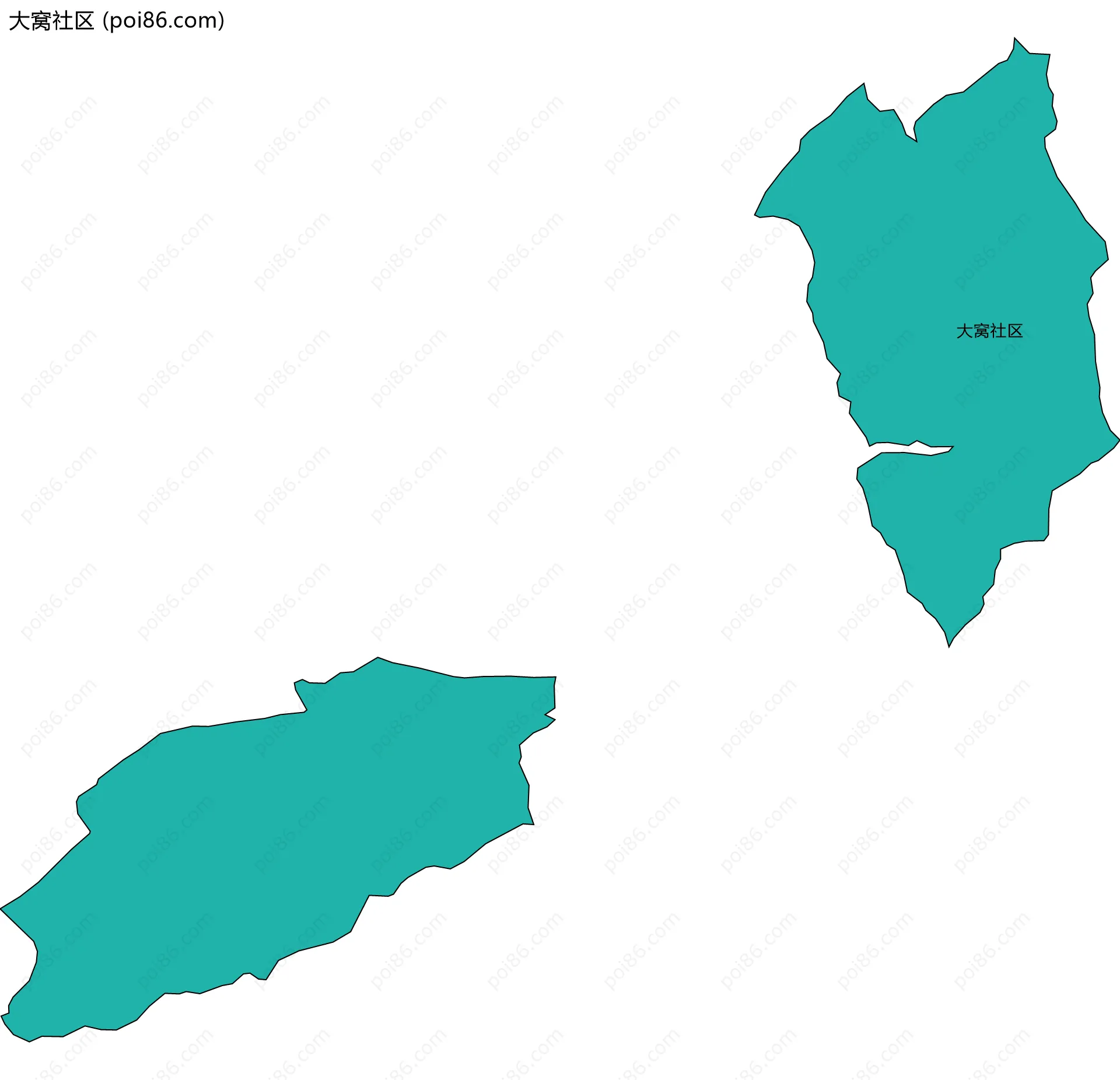 大窝社区边界地图