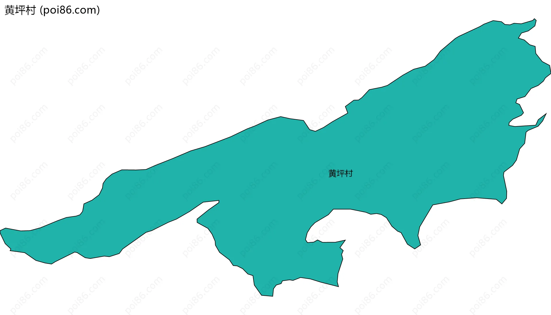 黄坪村边界地图