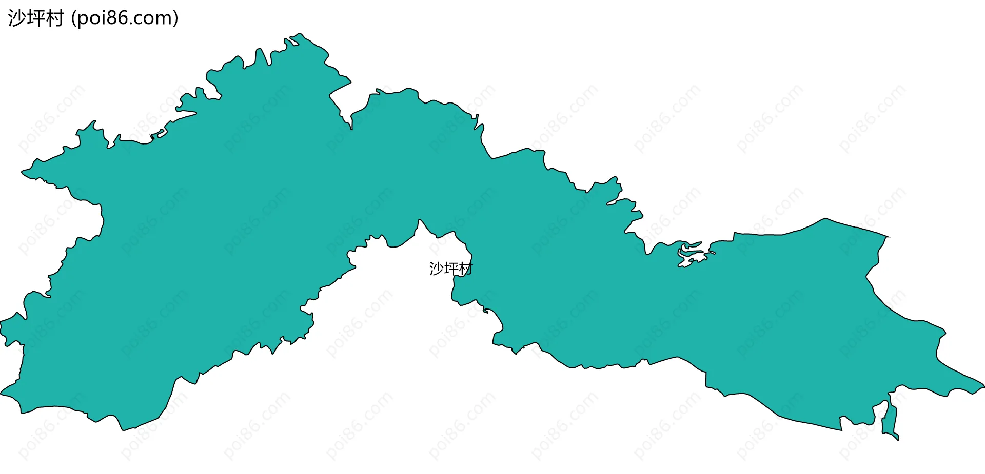 沙坪村边界地图