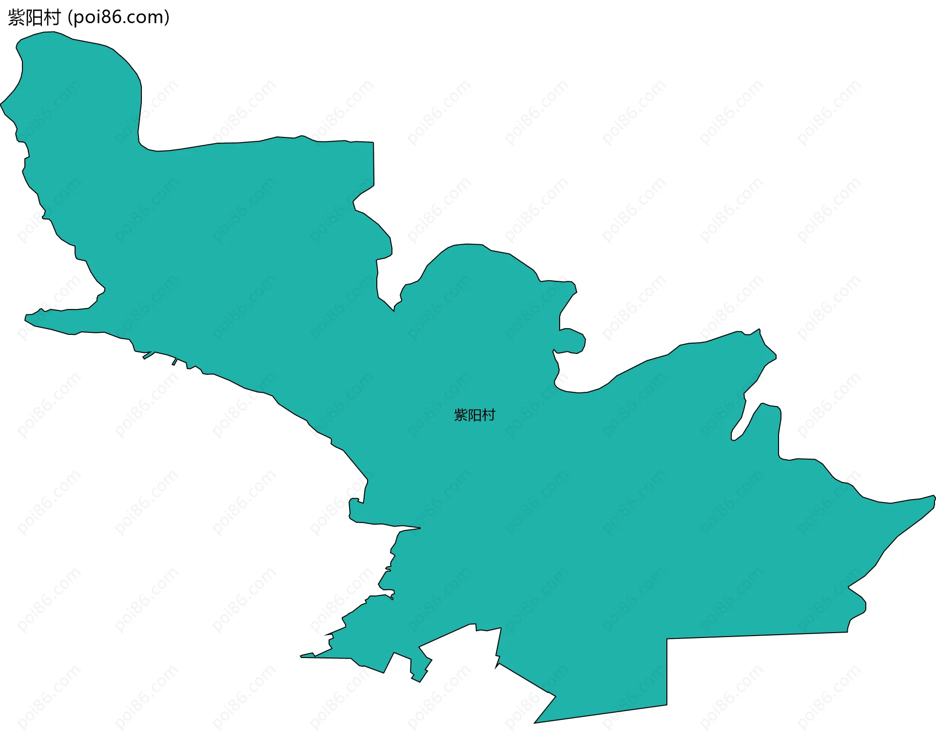 紫阳村边界地图