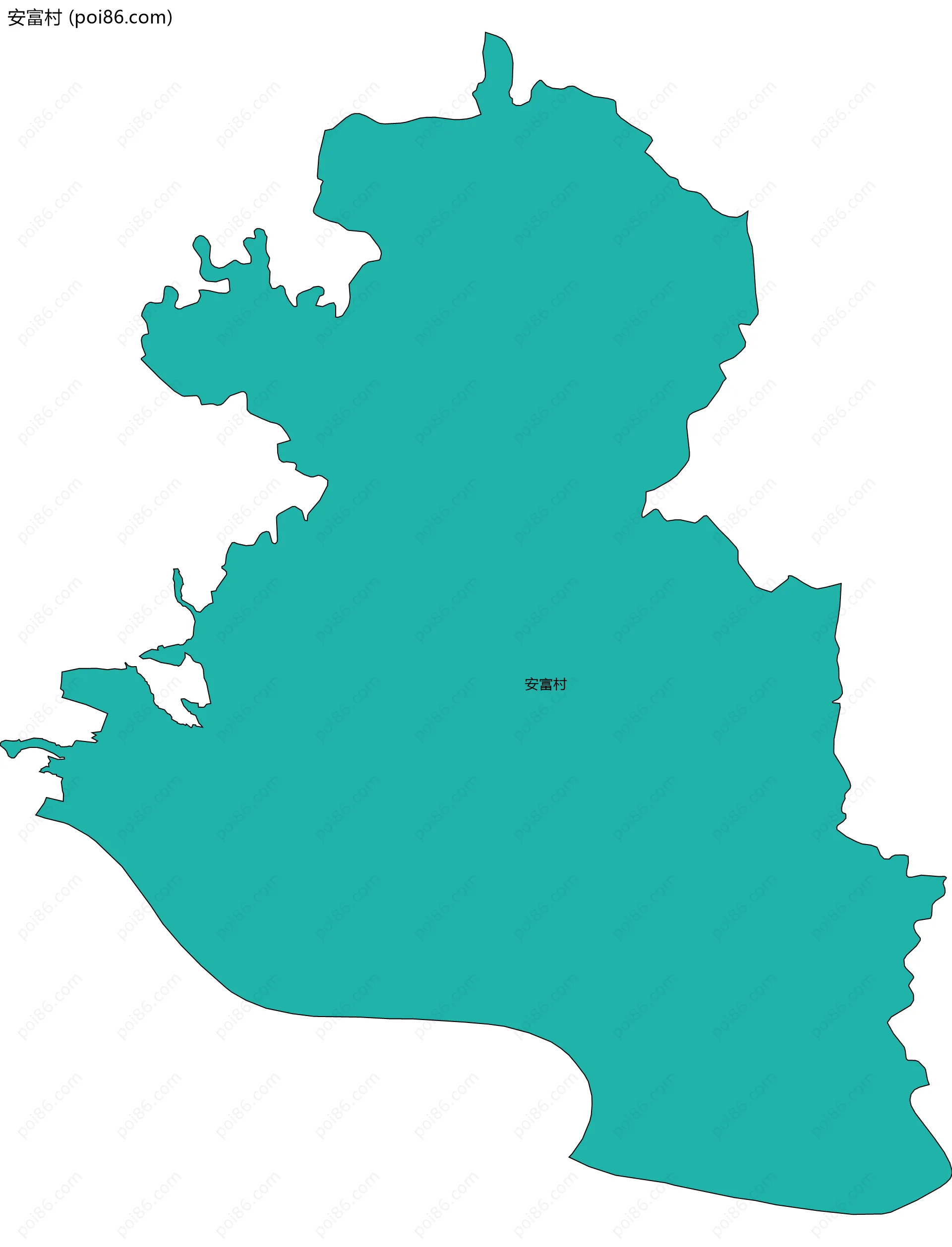 安富村边界地图