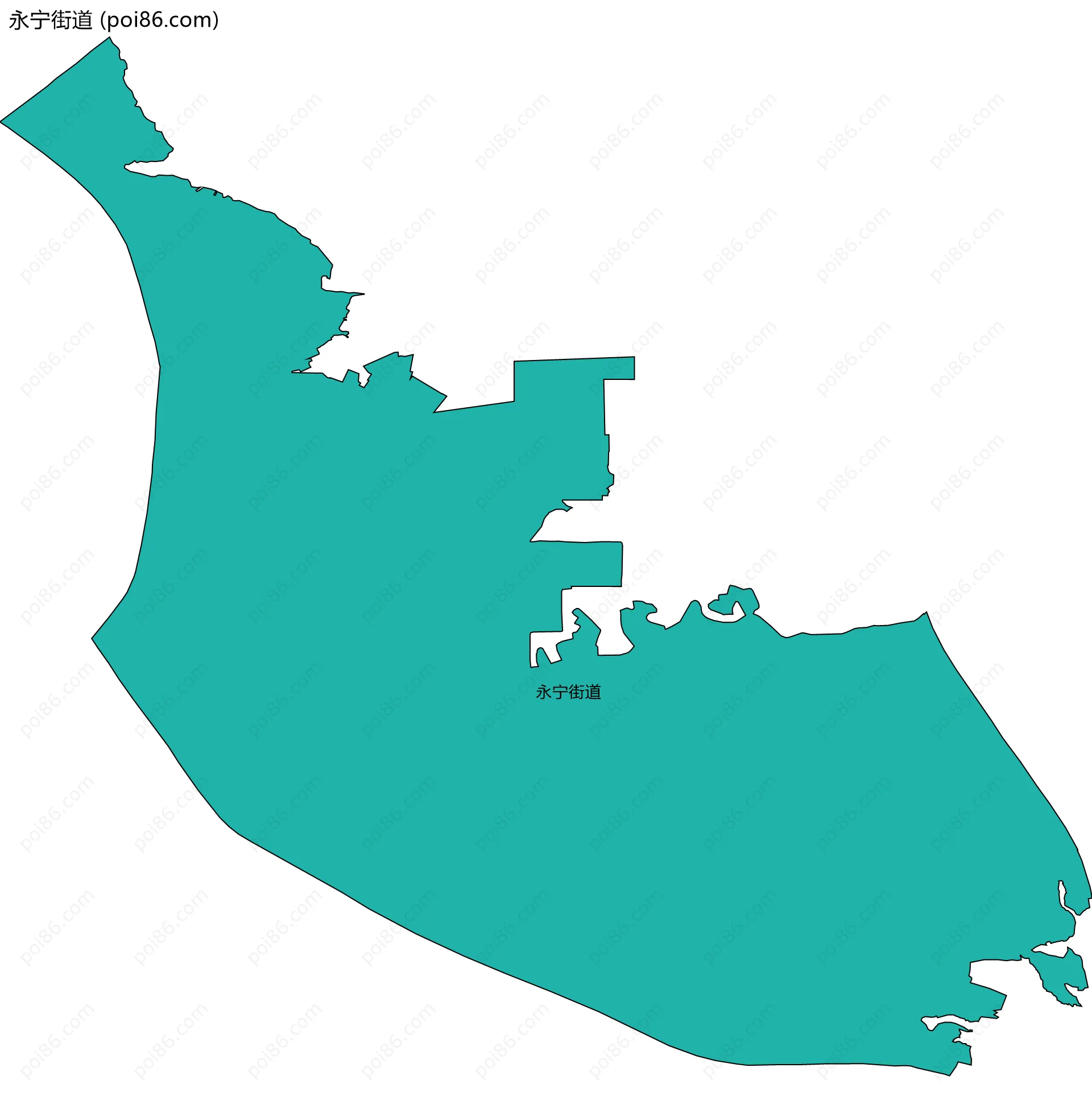 永宁街道边界地图
