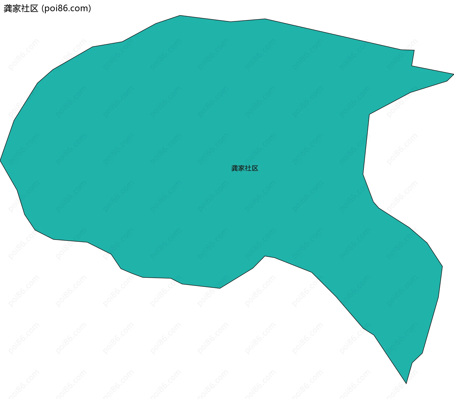 龚家社区边界地图