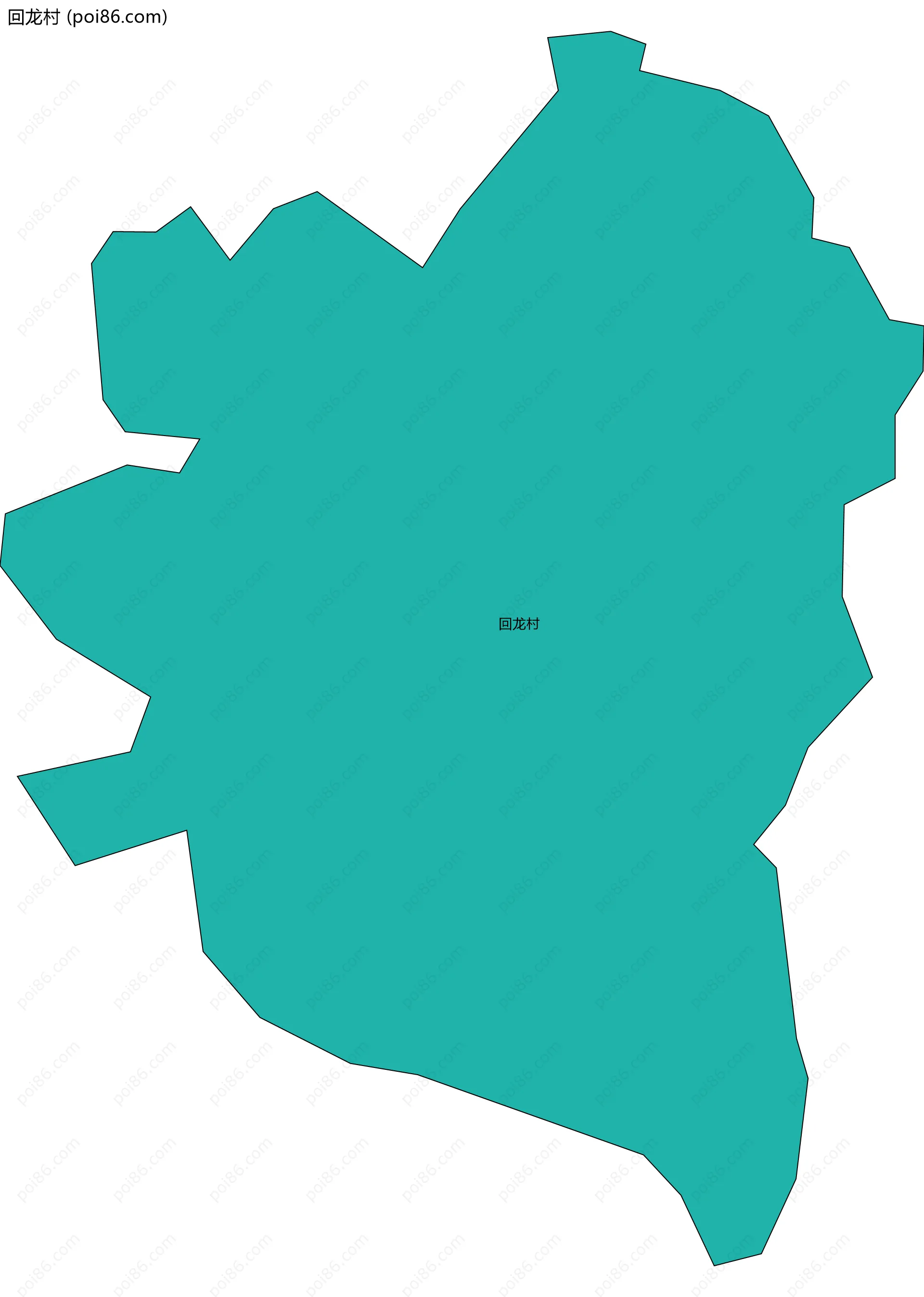 回龙村边界地图