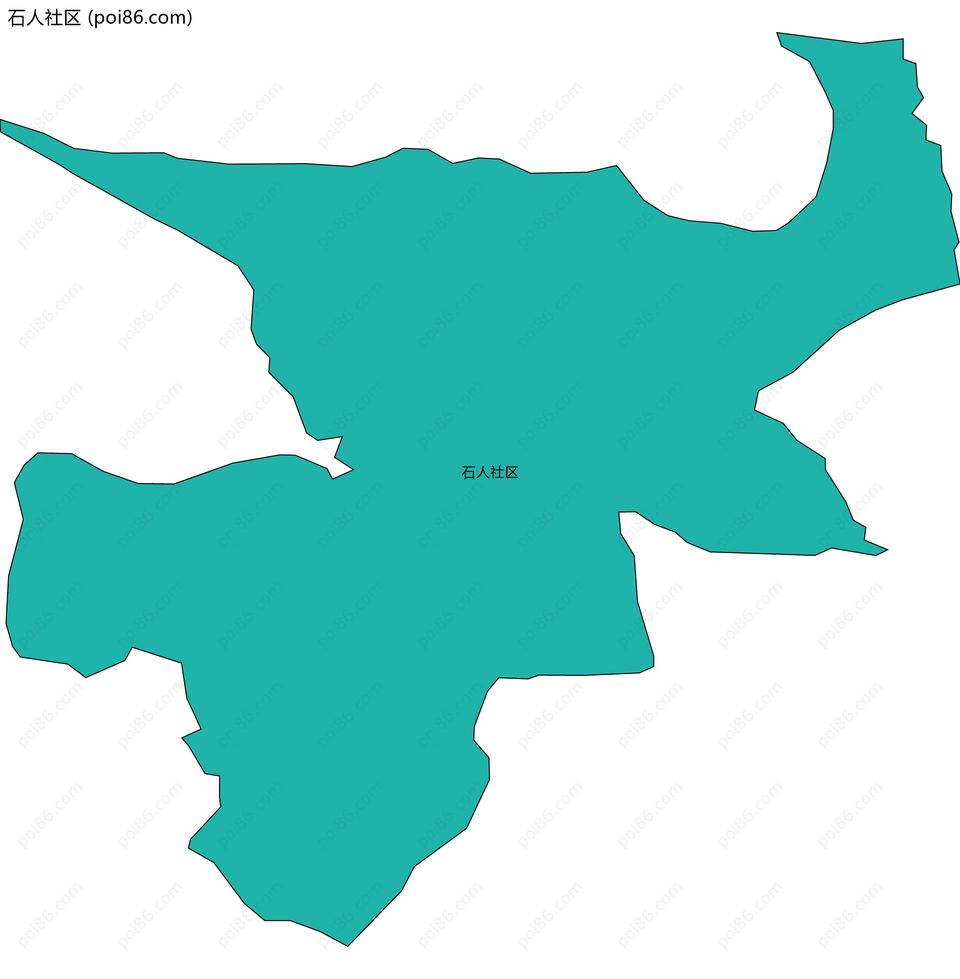 石人社区边界地图