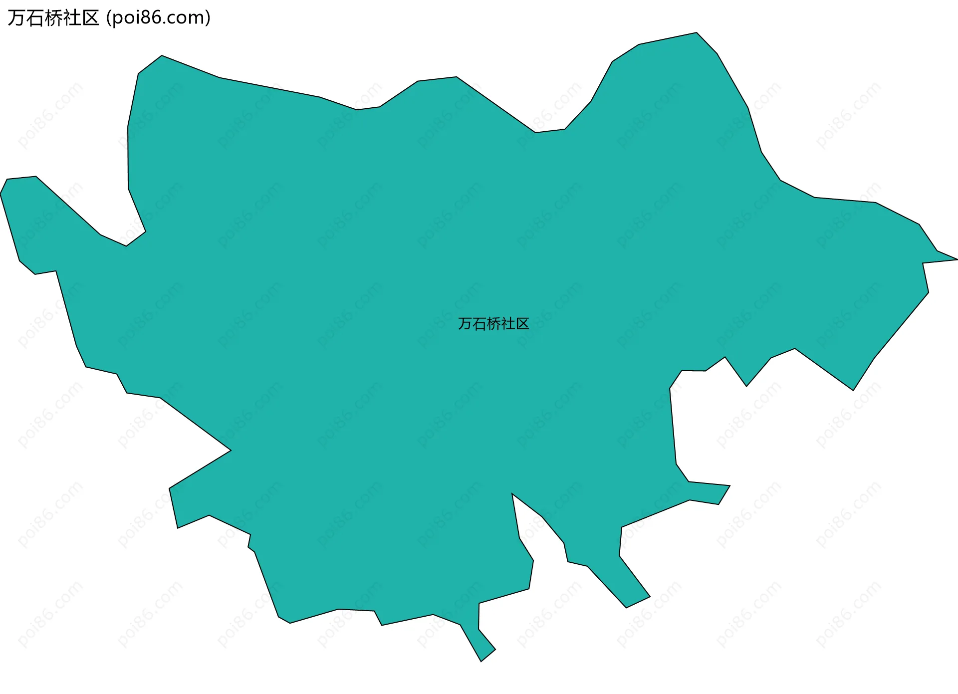 万石桥社区边界地图