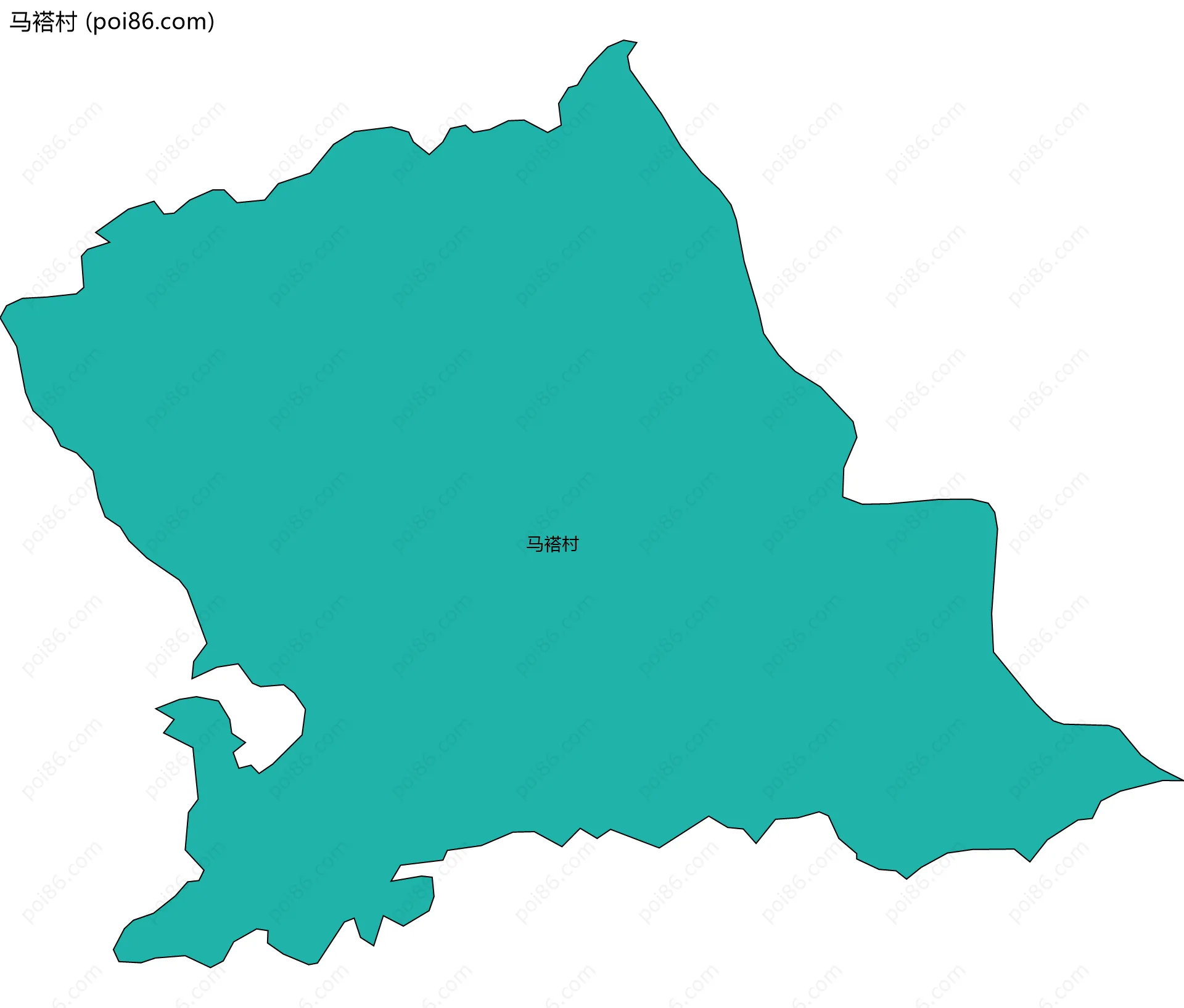 马褡村边界地图