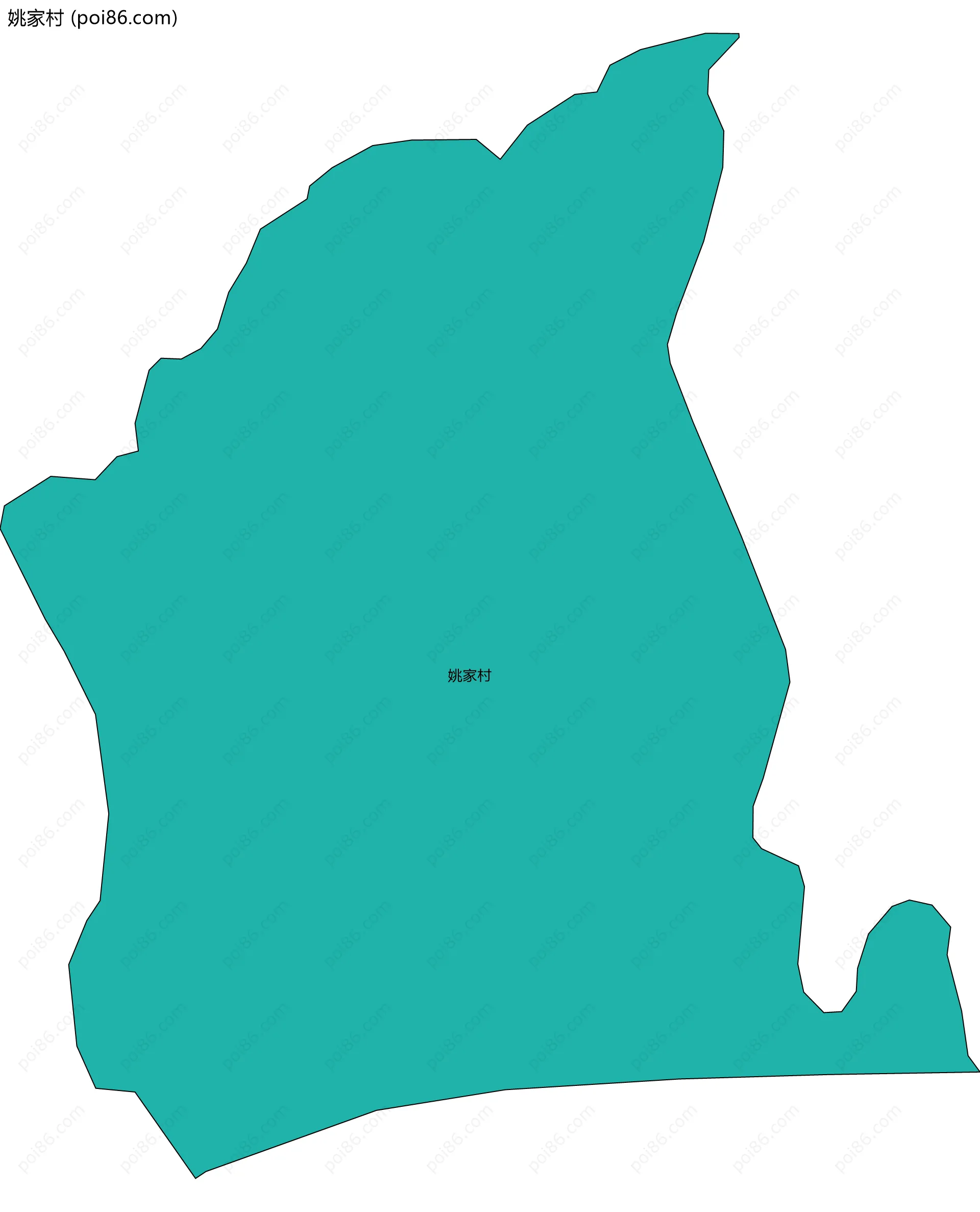 姚家村边界地图