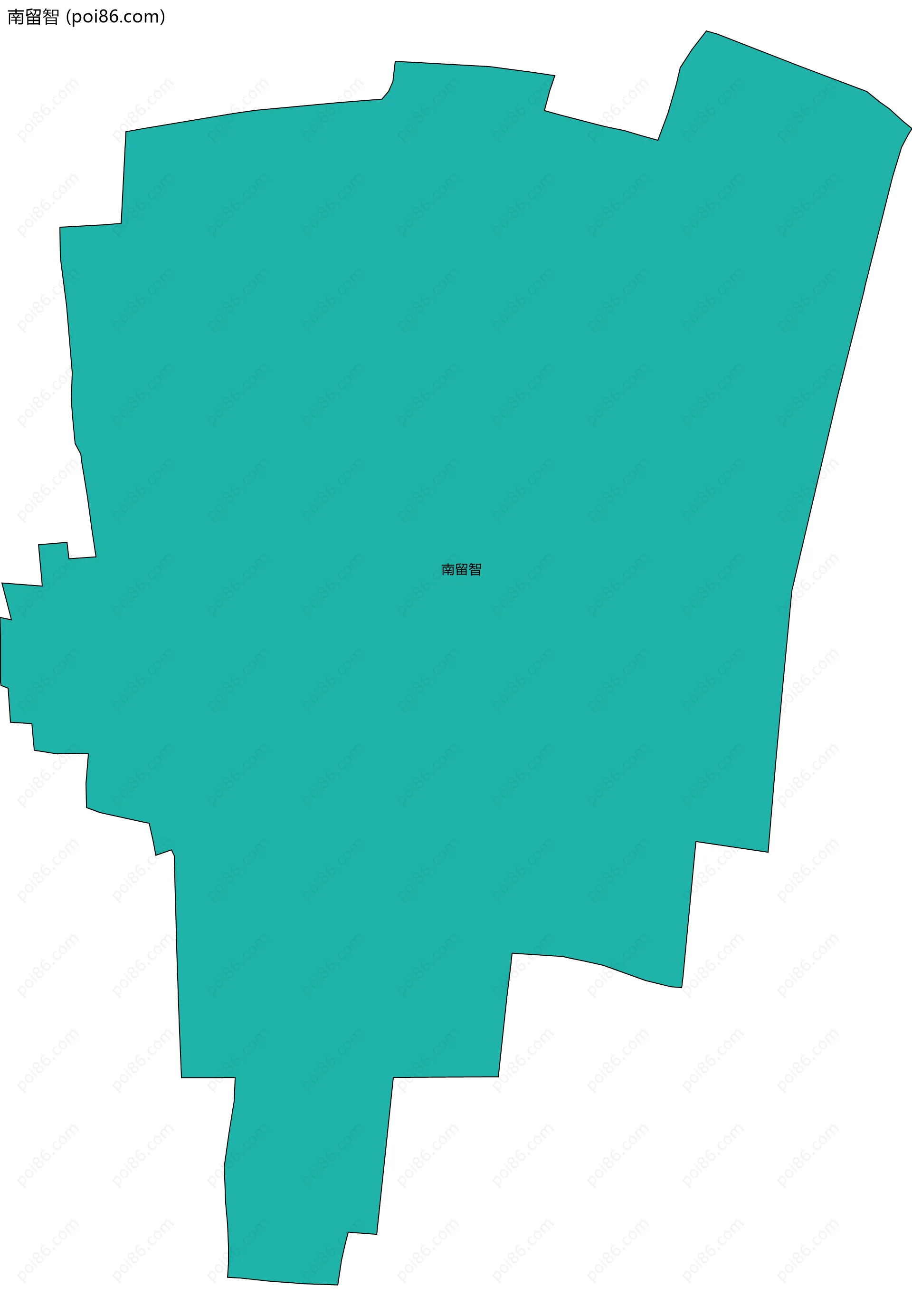南留智边界地图