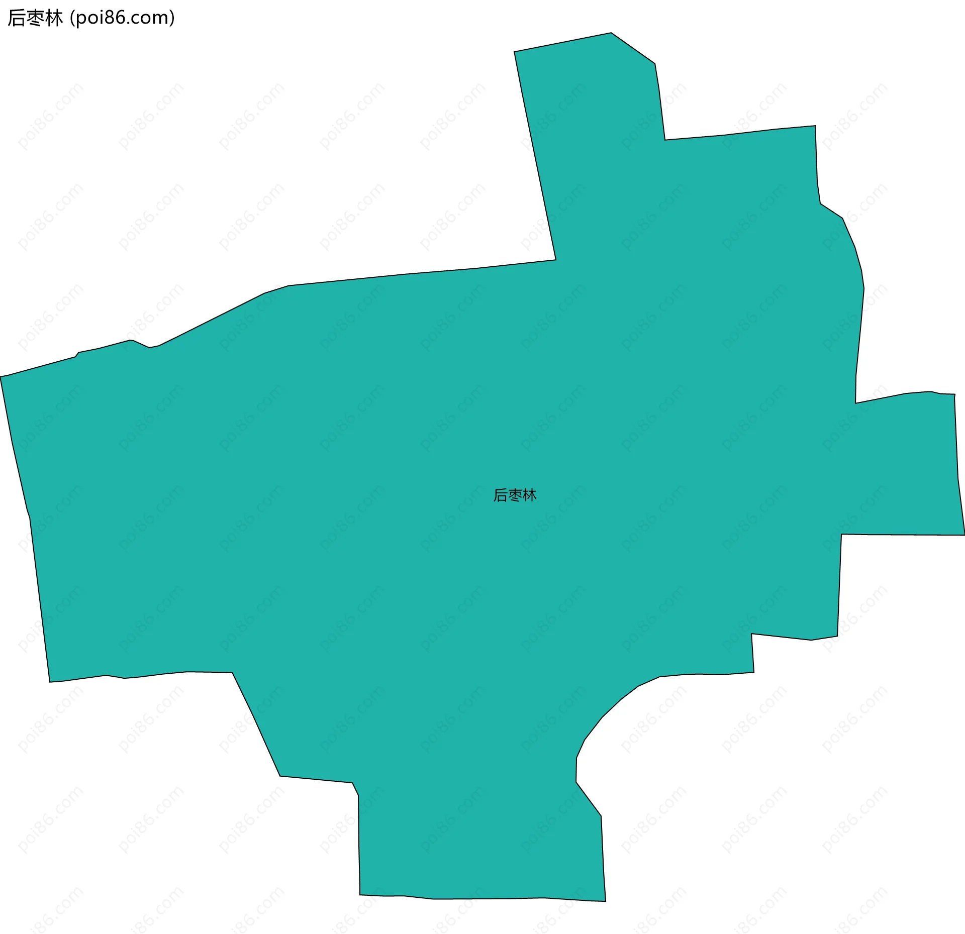 后枣林边界地图