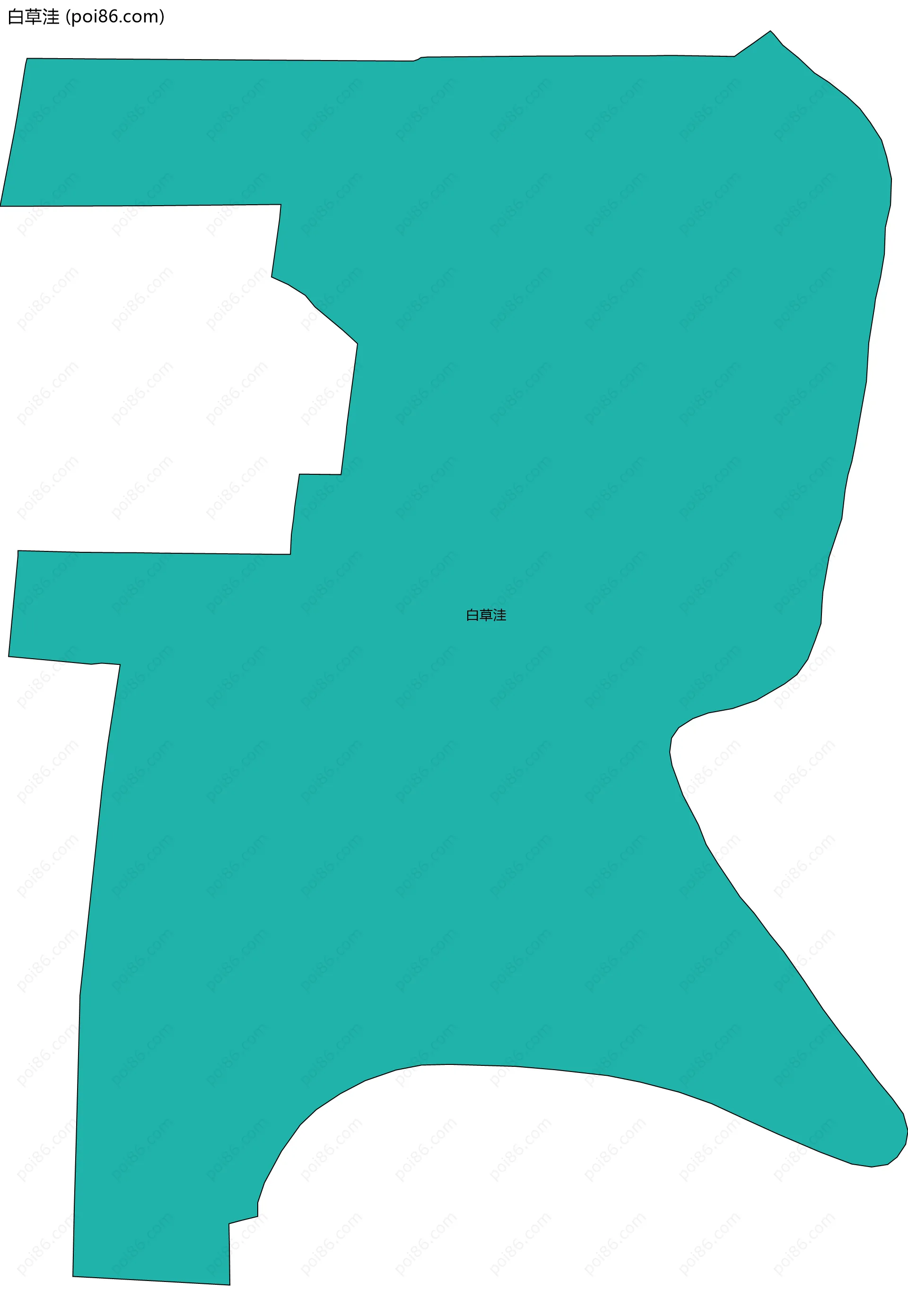 白草洼边界地图