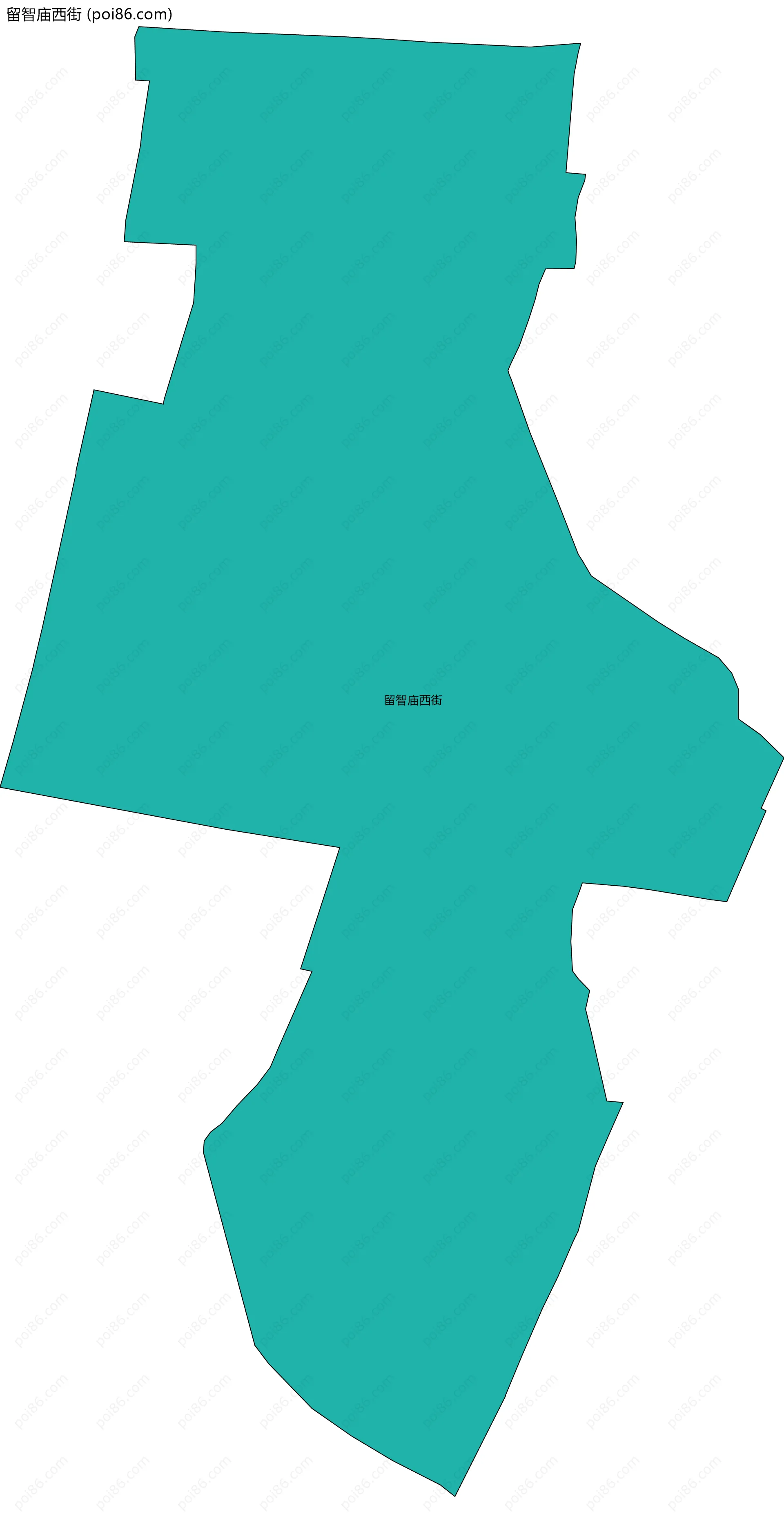 留智庙西街边界地图