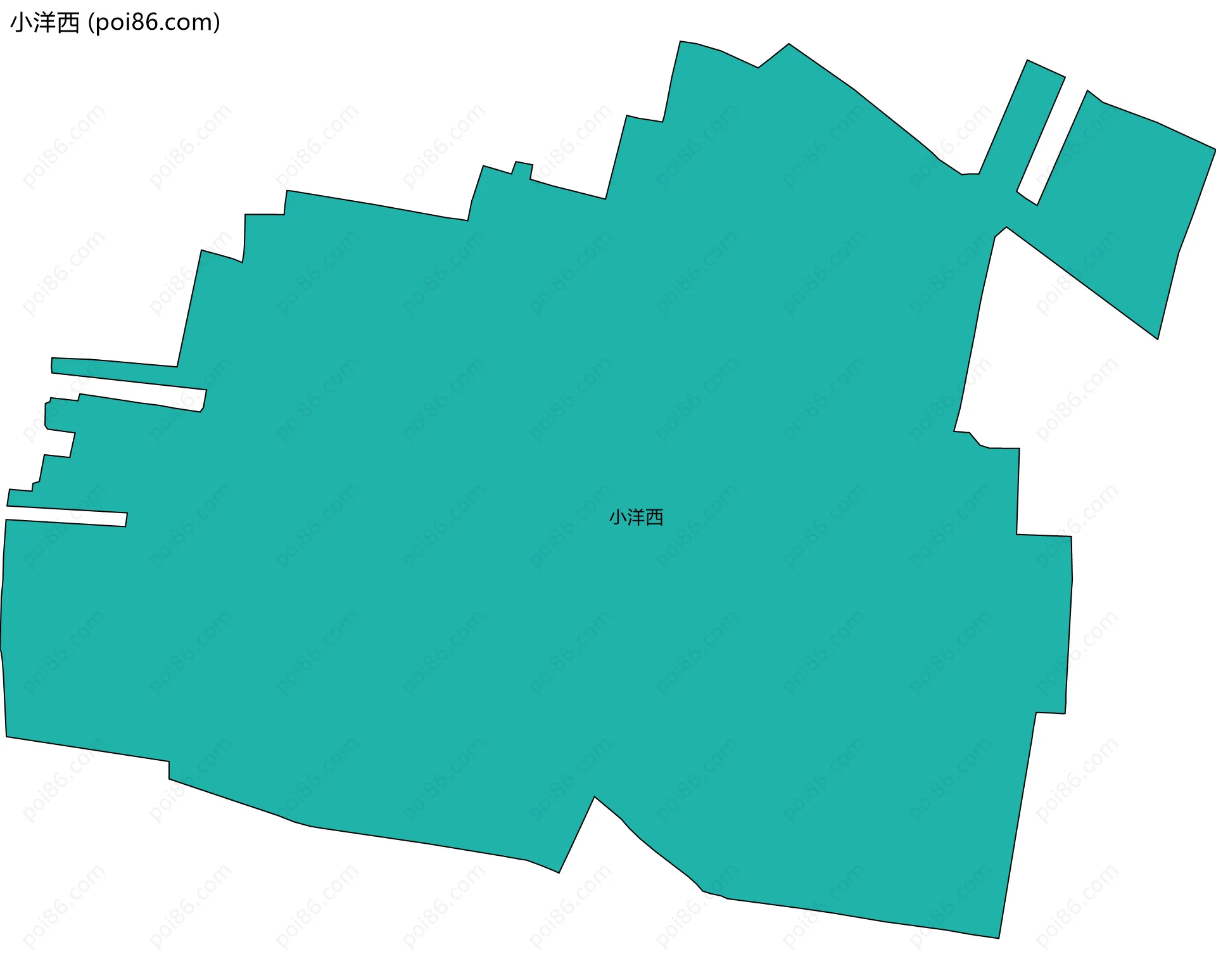 小洋西边界地图