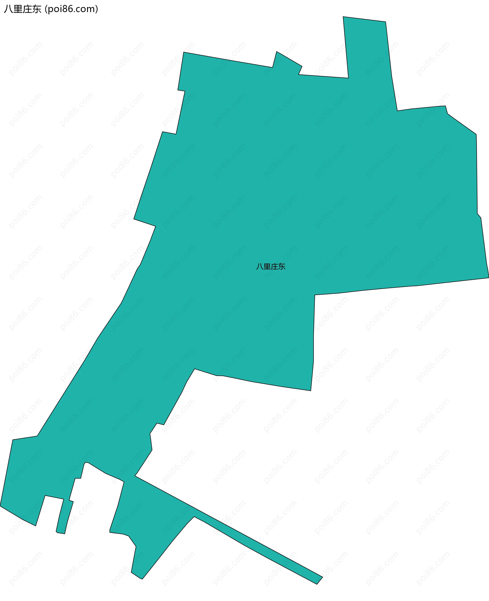 八里庄东边界地图