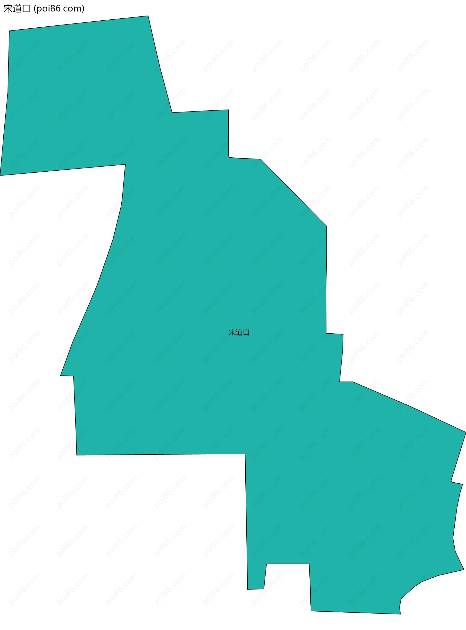 宋道口边界地图