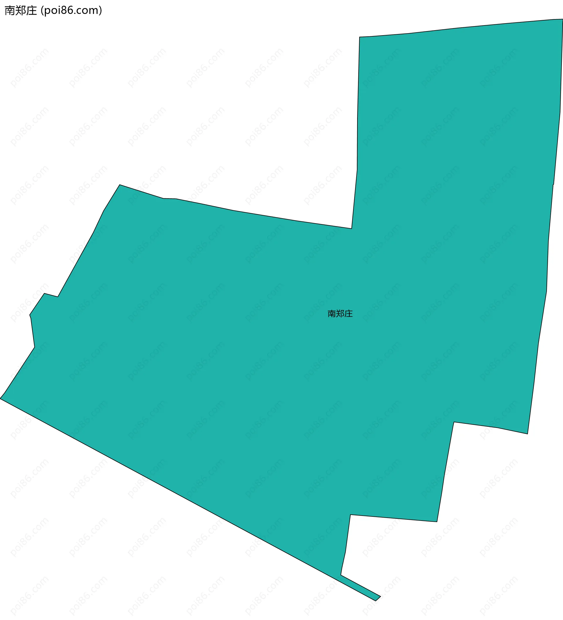 南郑庄边界地图
