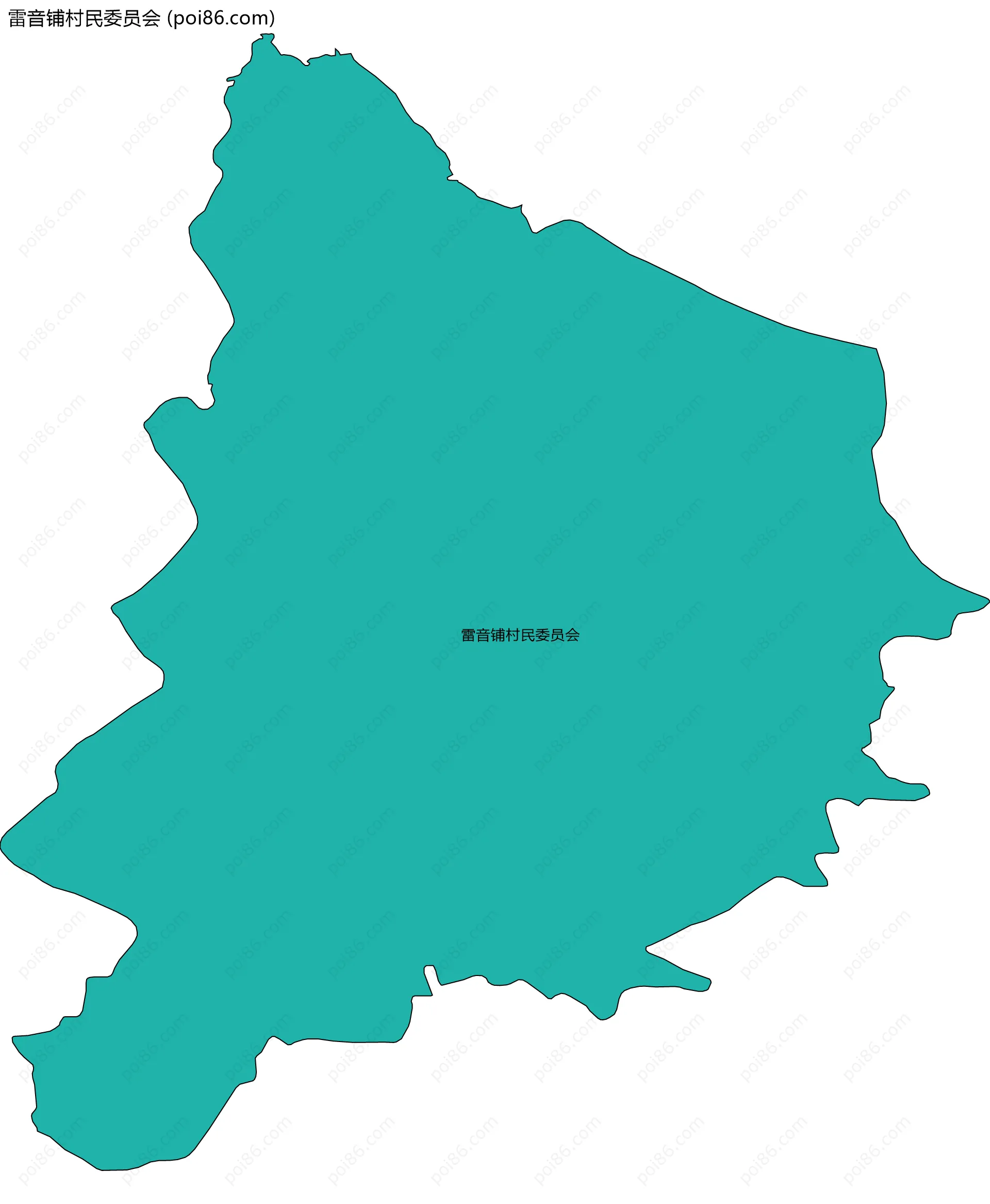 雷音铺村民委员会边界地图