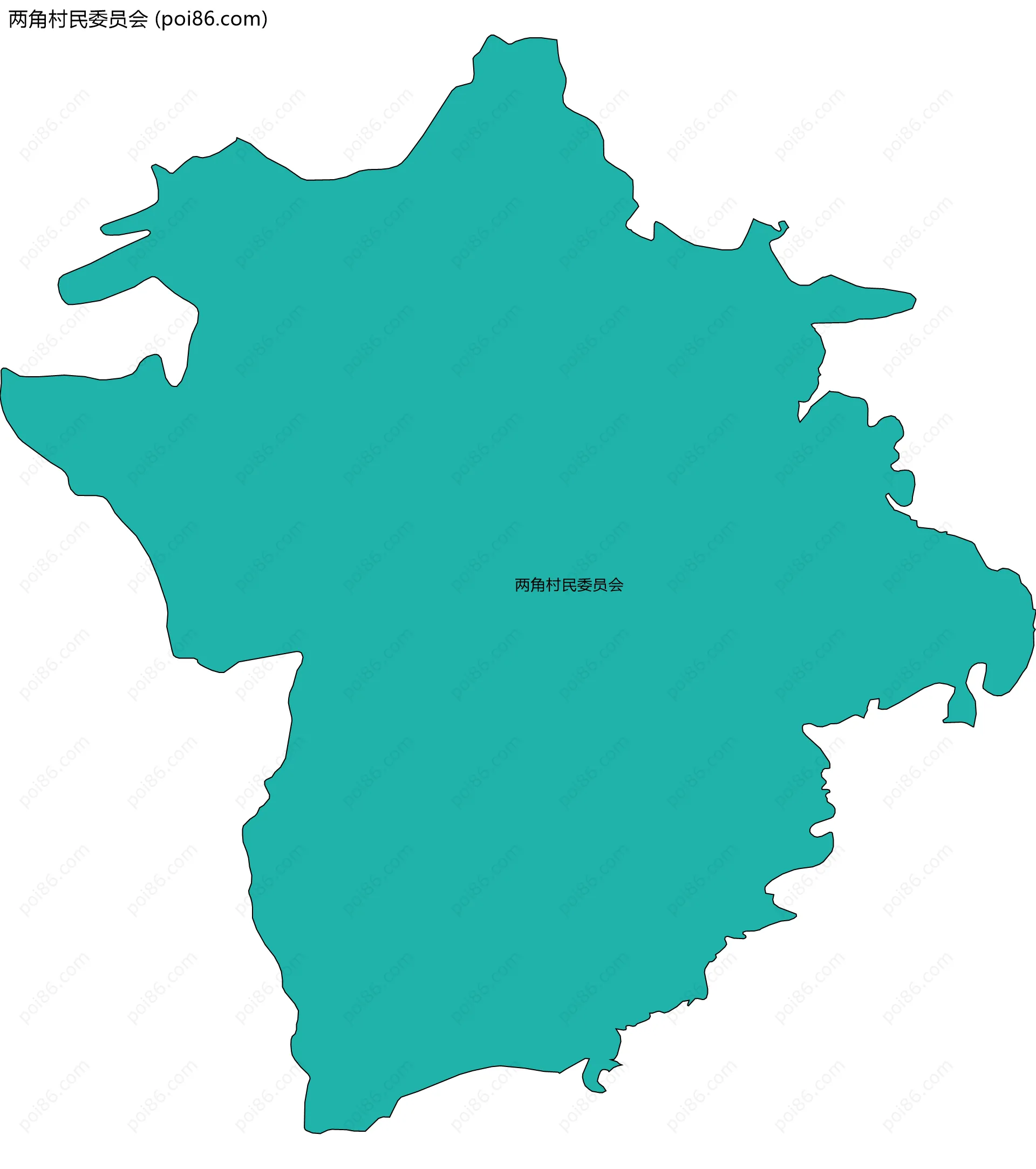 两角村民委员会边界地图