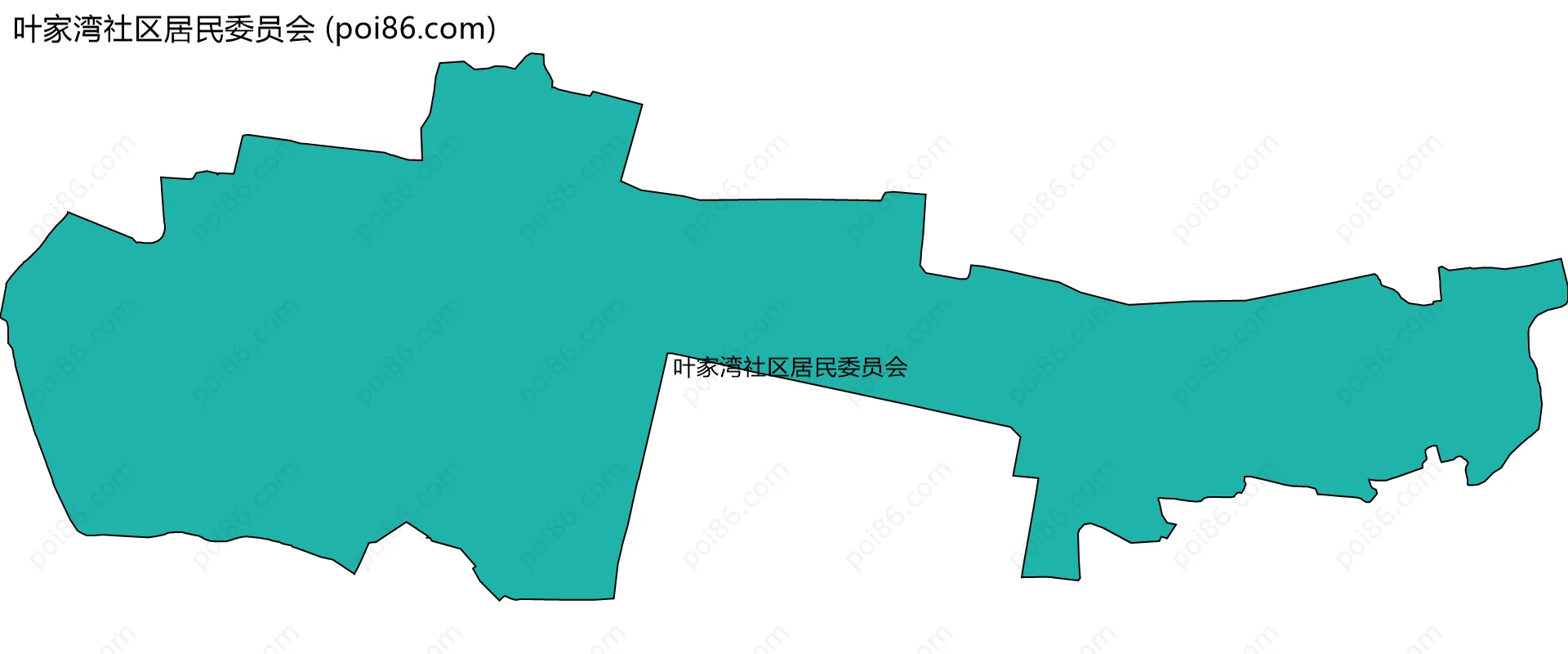叶家湾社区居民委员会边界地图