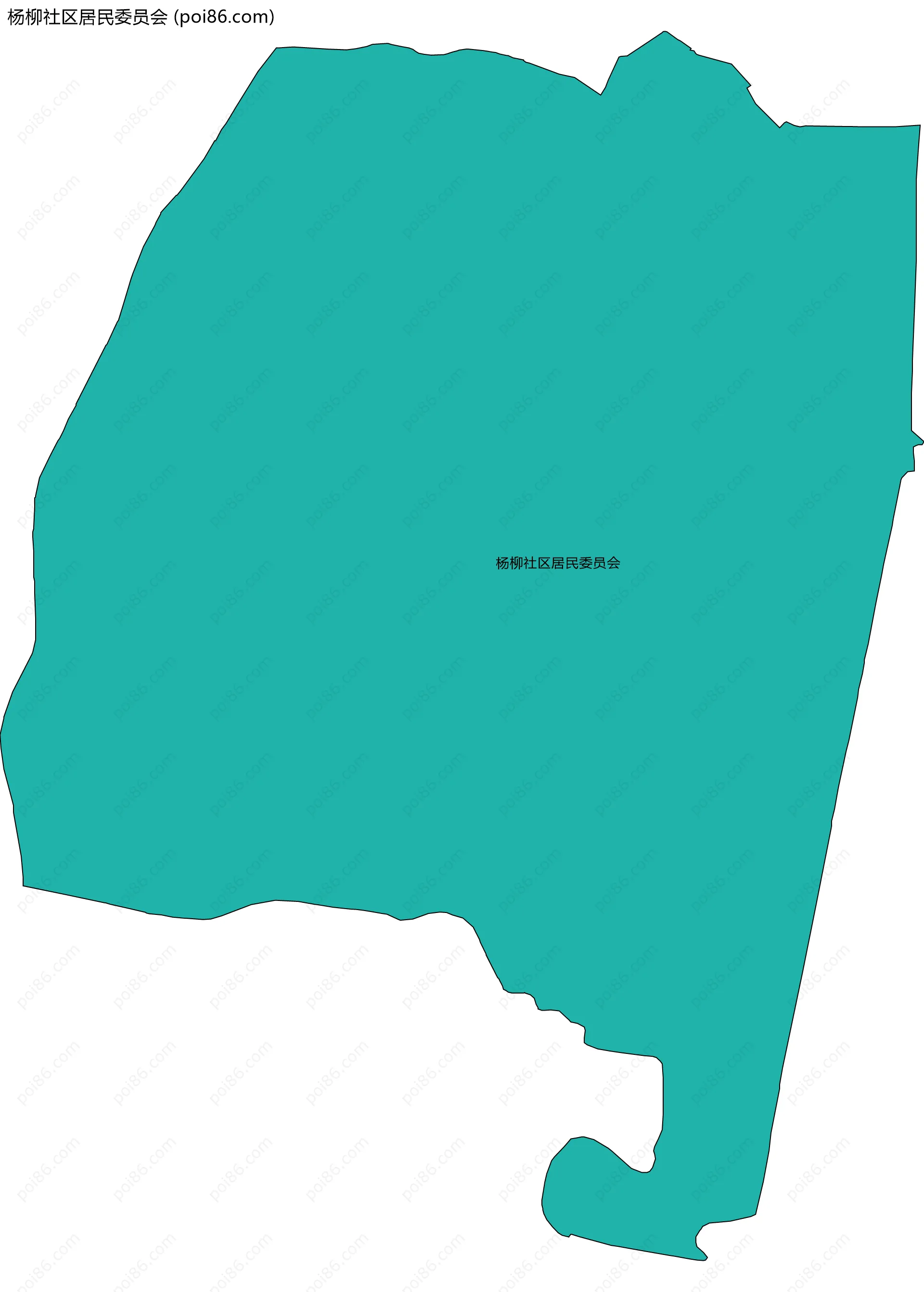 杨柳社区居民委员会边界地图