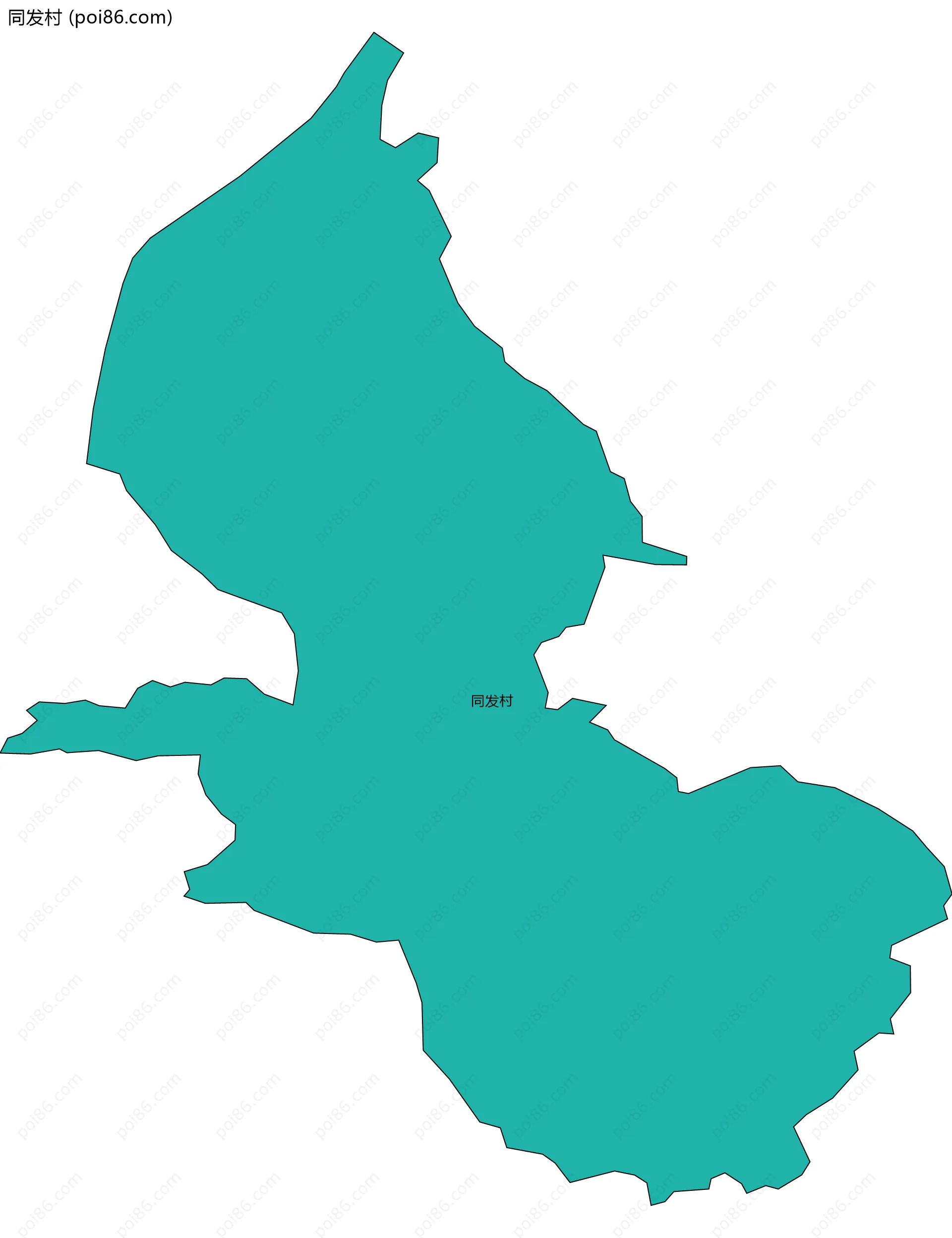 同发村边界地图
