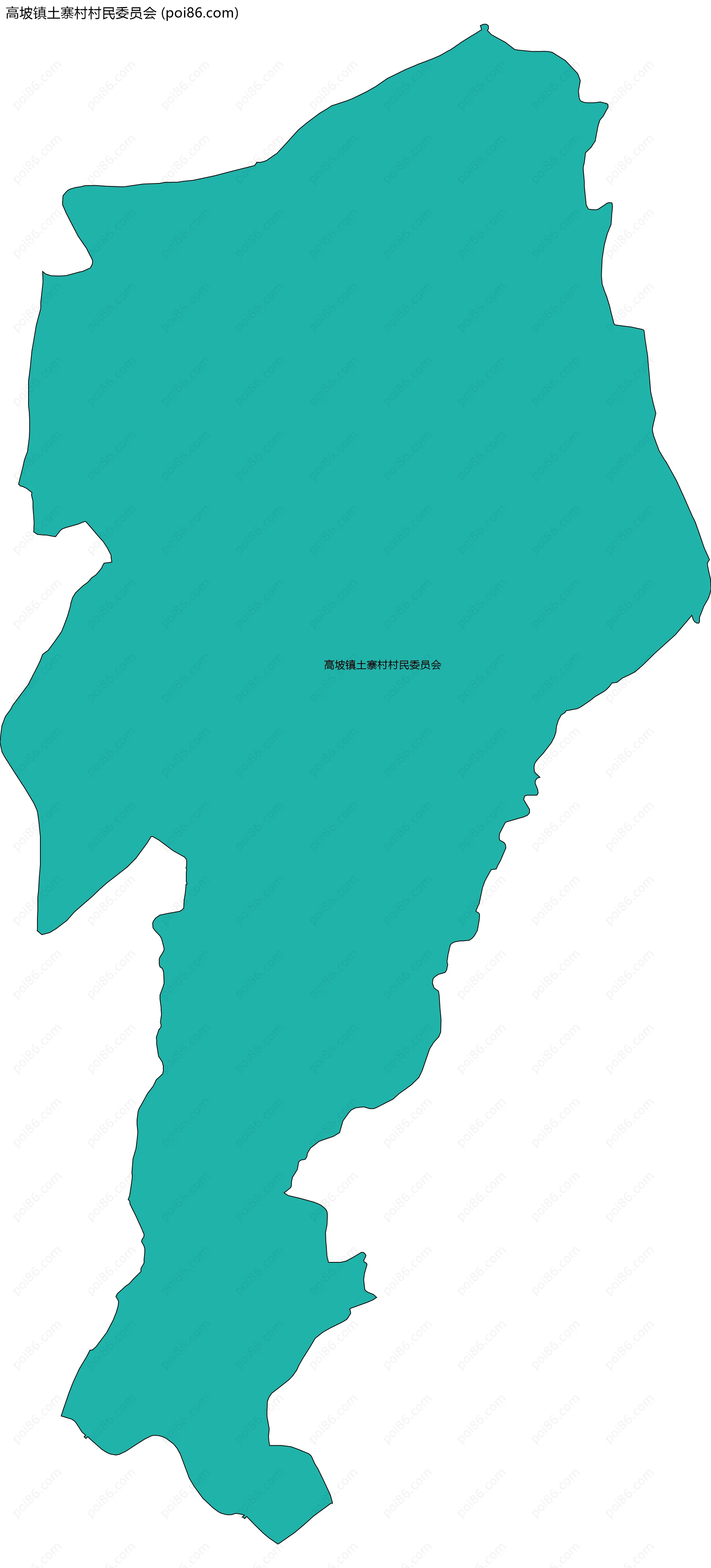 高坡镇土寨村村民委员会边界地图