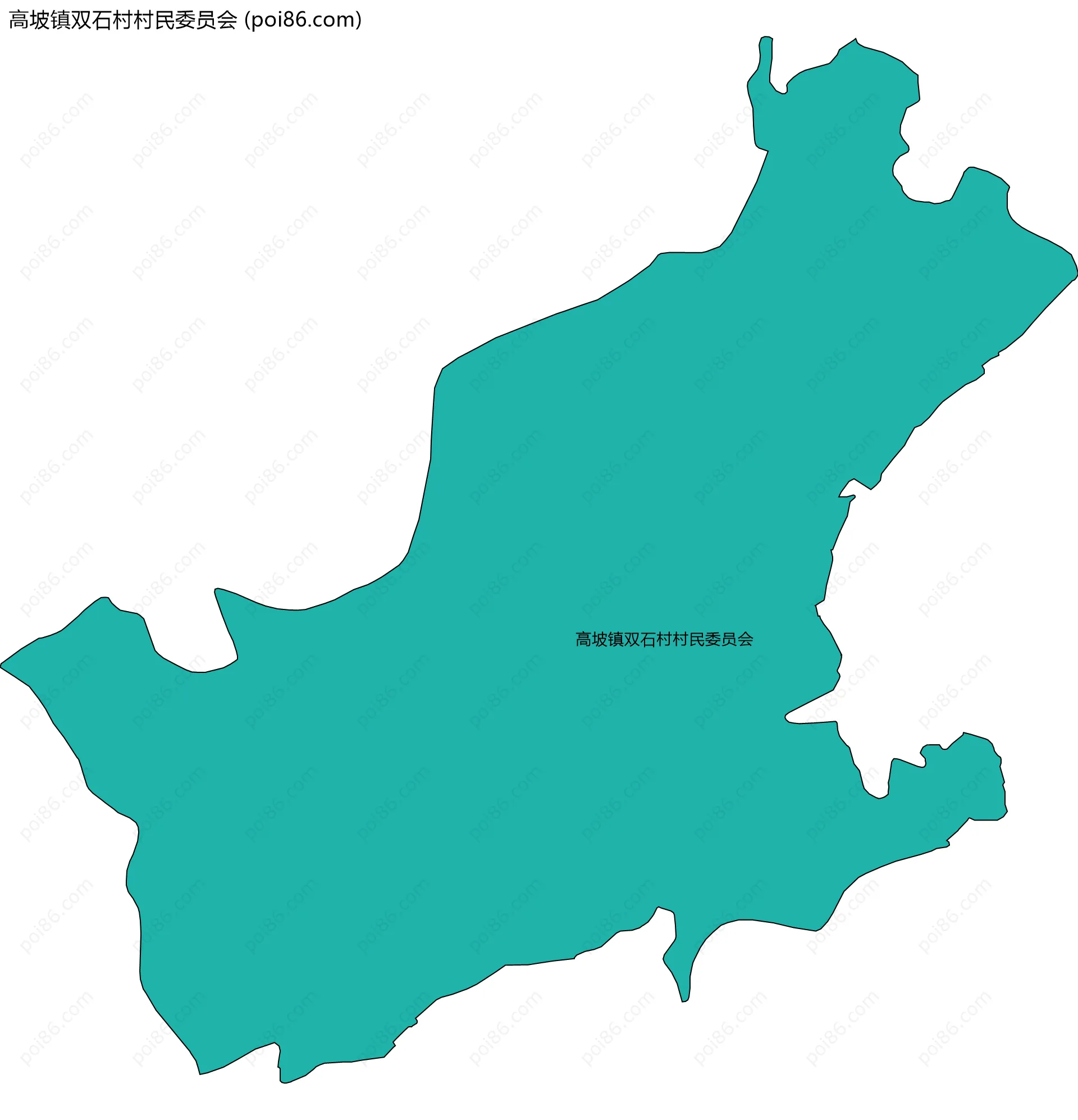 高坡镇双石村村民委员会边界地图