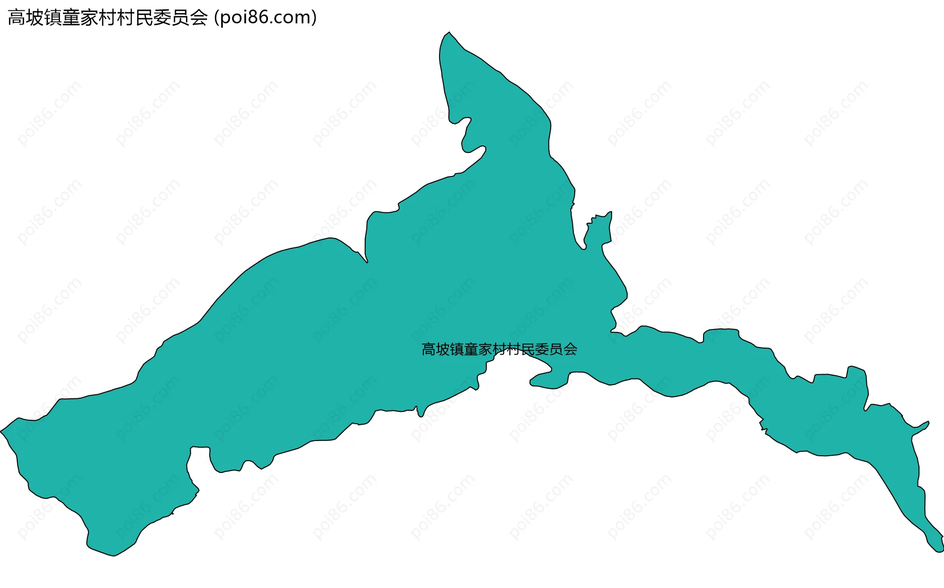 高坡镇童家村村民委员会边界地图