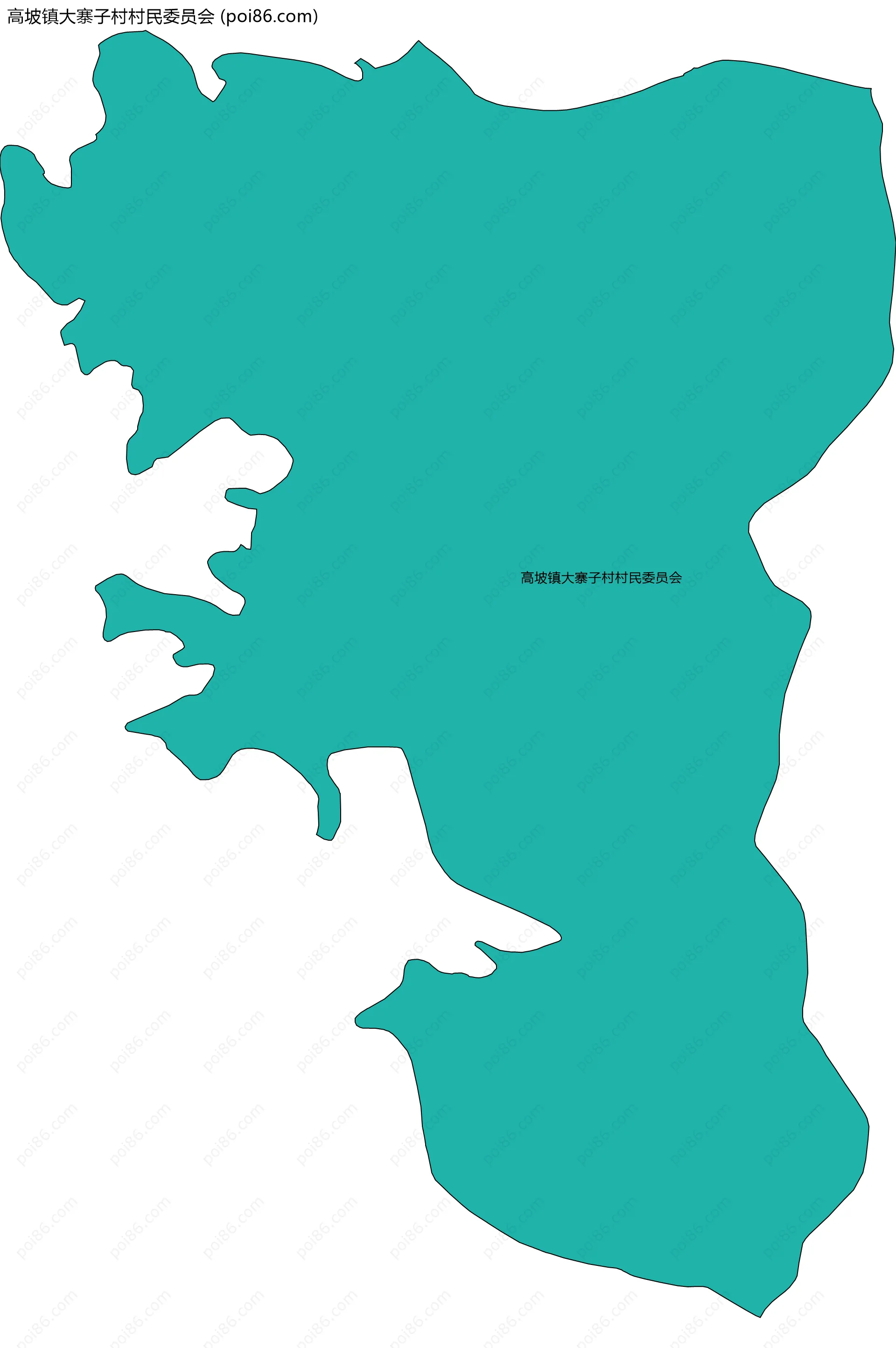 高坡镇大寨子村村民委员会边界地图