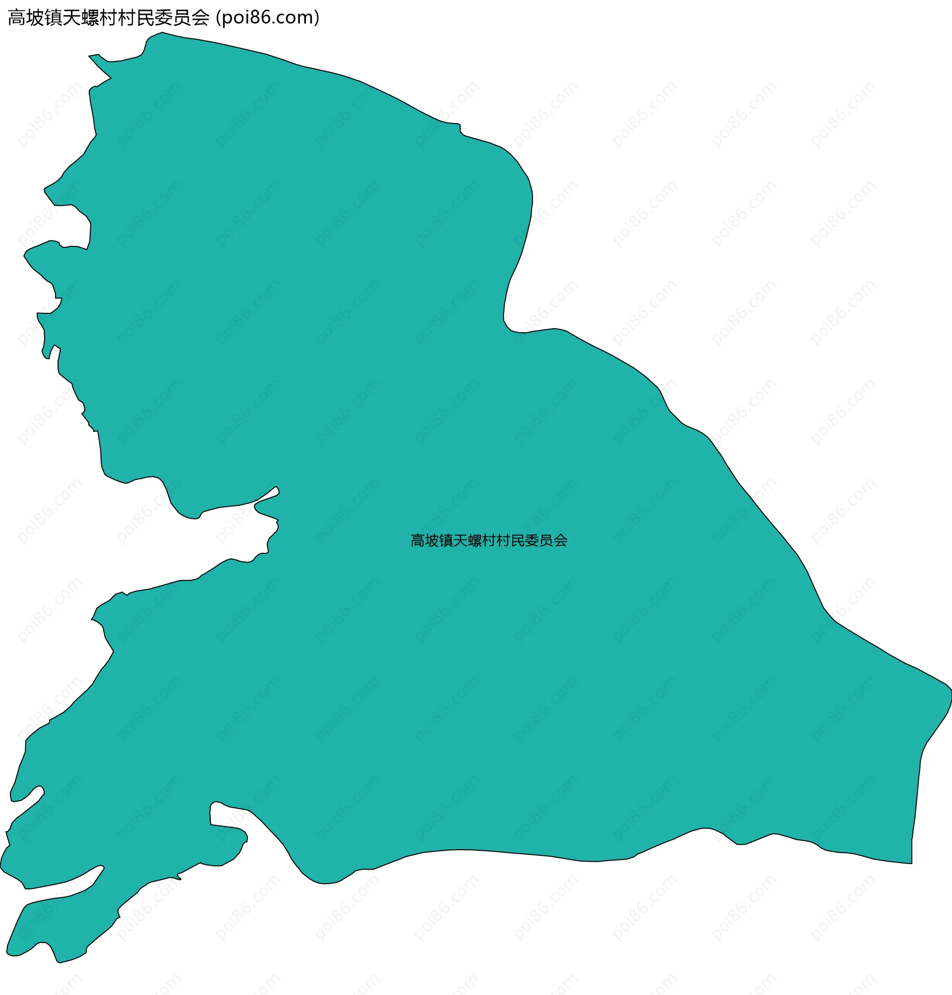 高坡镇天螺村村民委员会边界地图