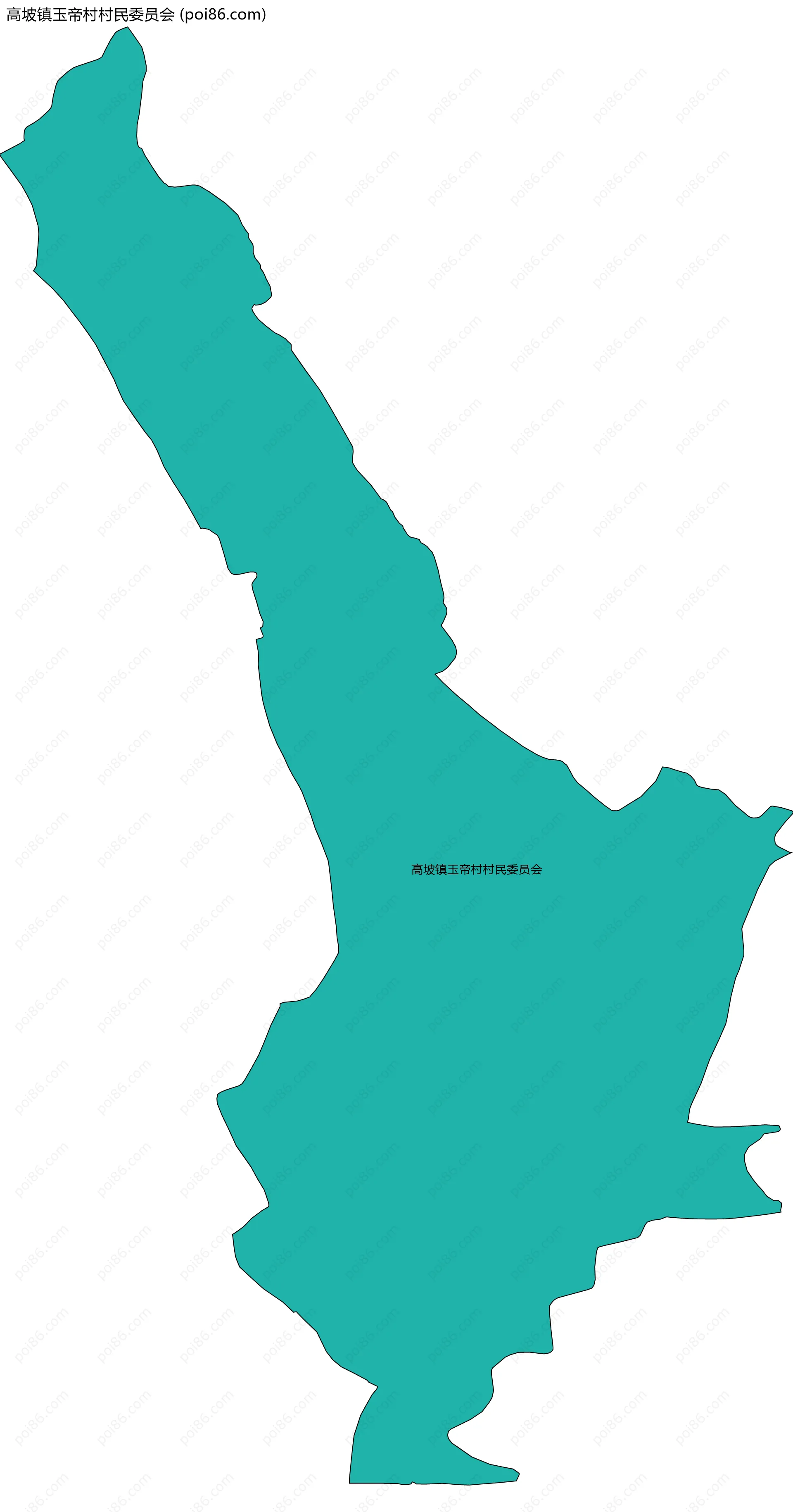 高坡镇玉帝村村民委员会边界地图