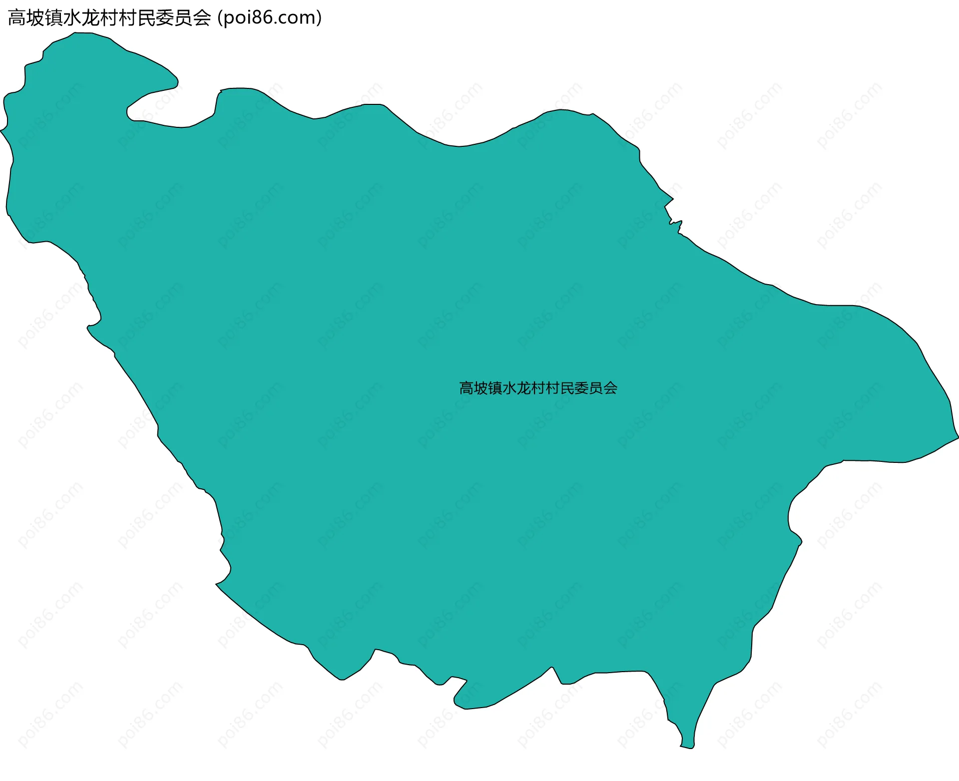 高坡镇水龙村村民委员会边界地图