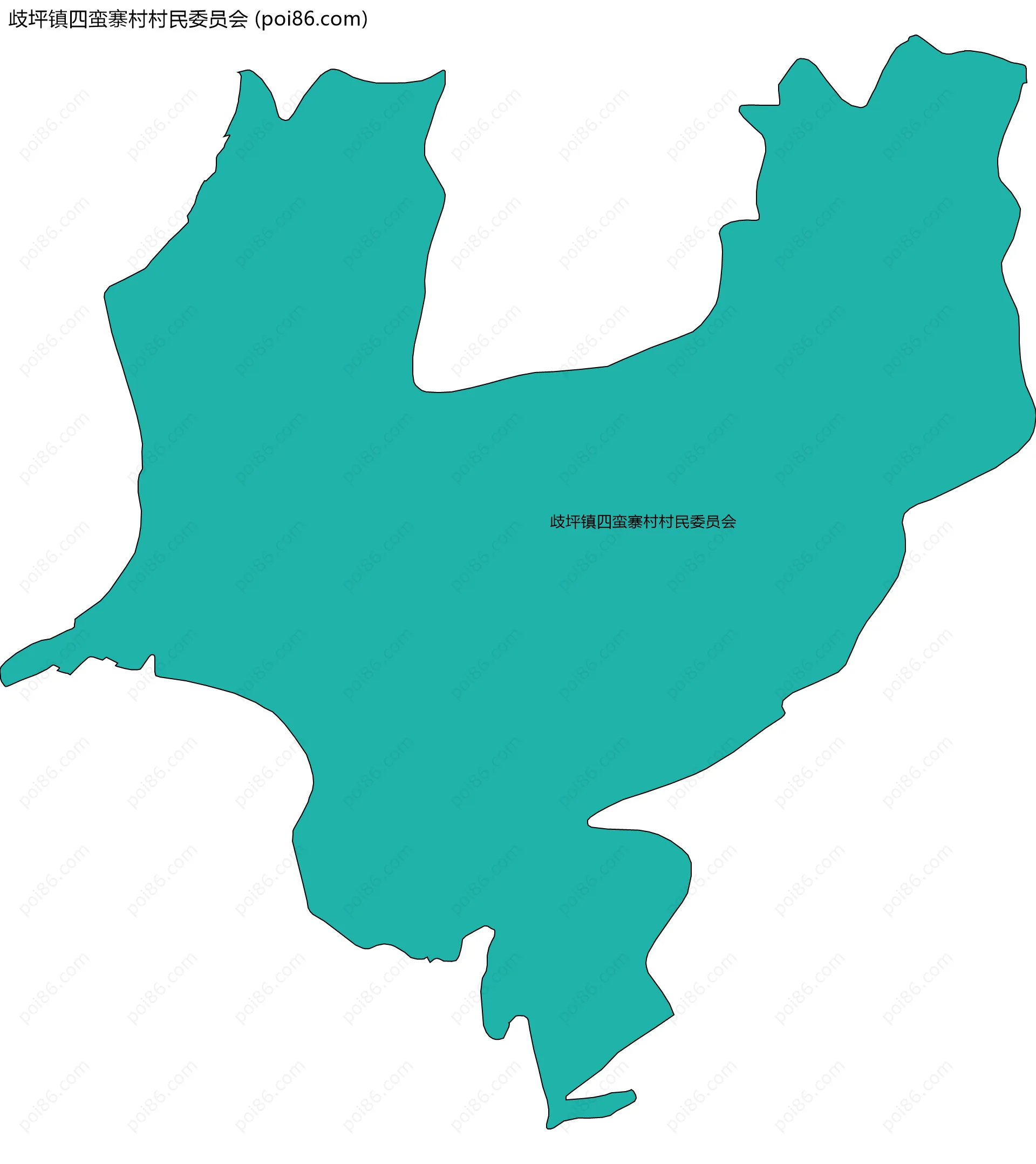 歧坪镇四蛮寨村村民委员会边界地图