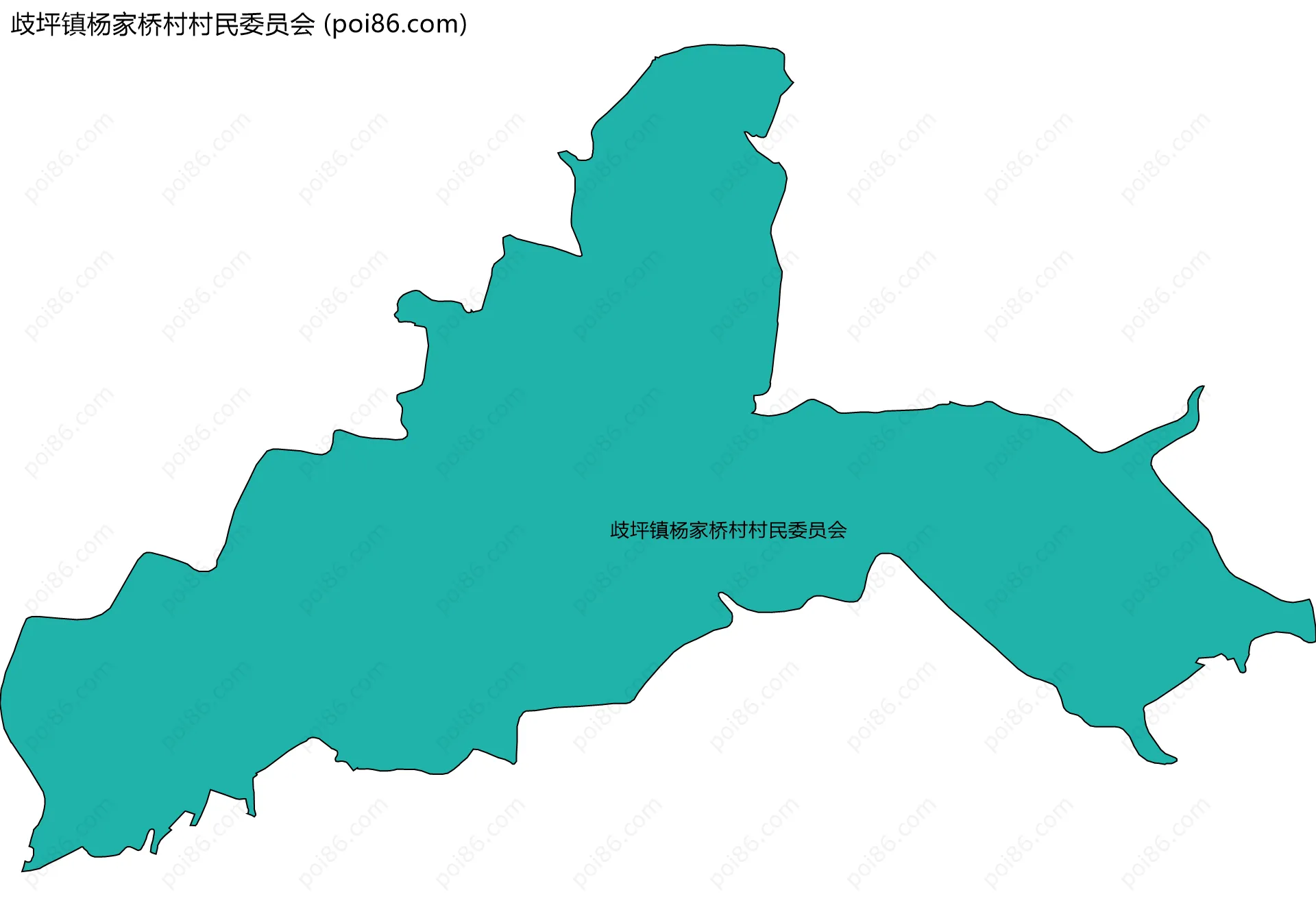 歧坪镇杨家桥村村民委员会边界地图