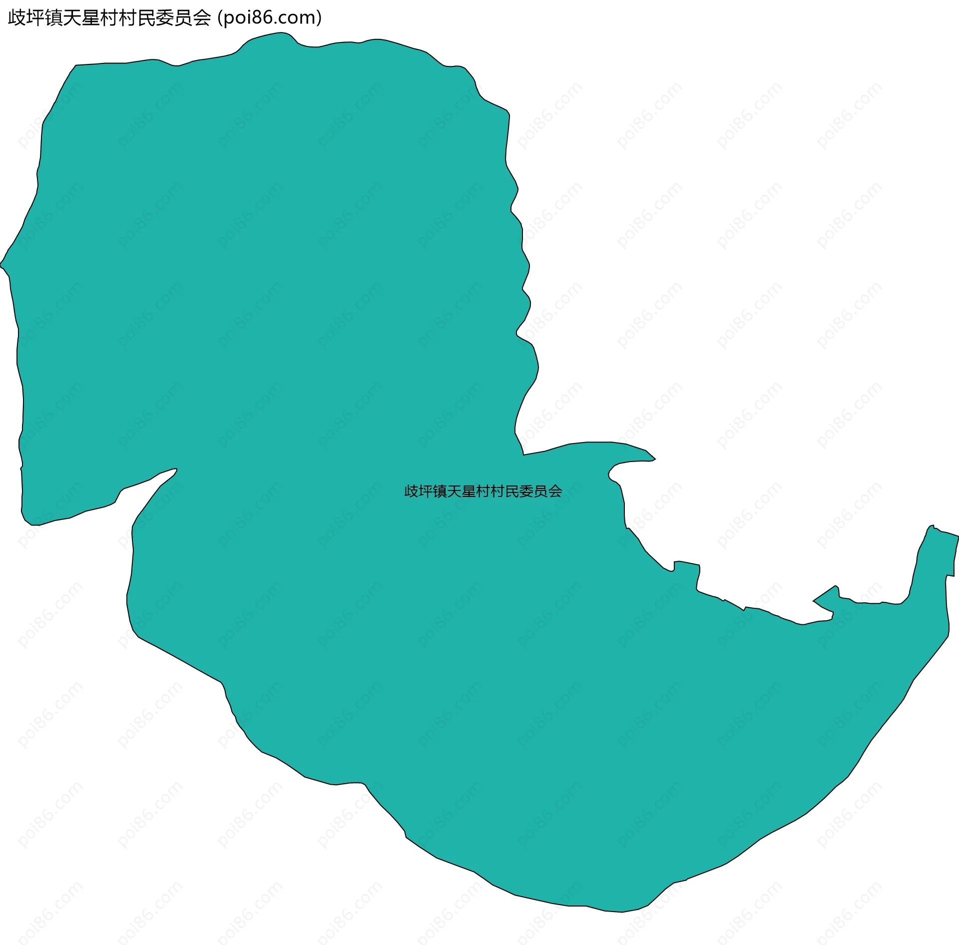 歧坪镇天星村村民委员会边界地图