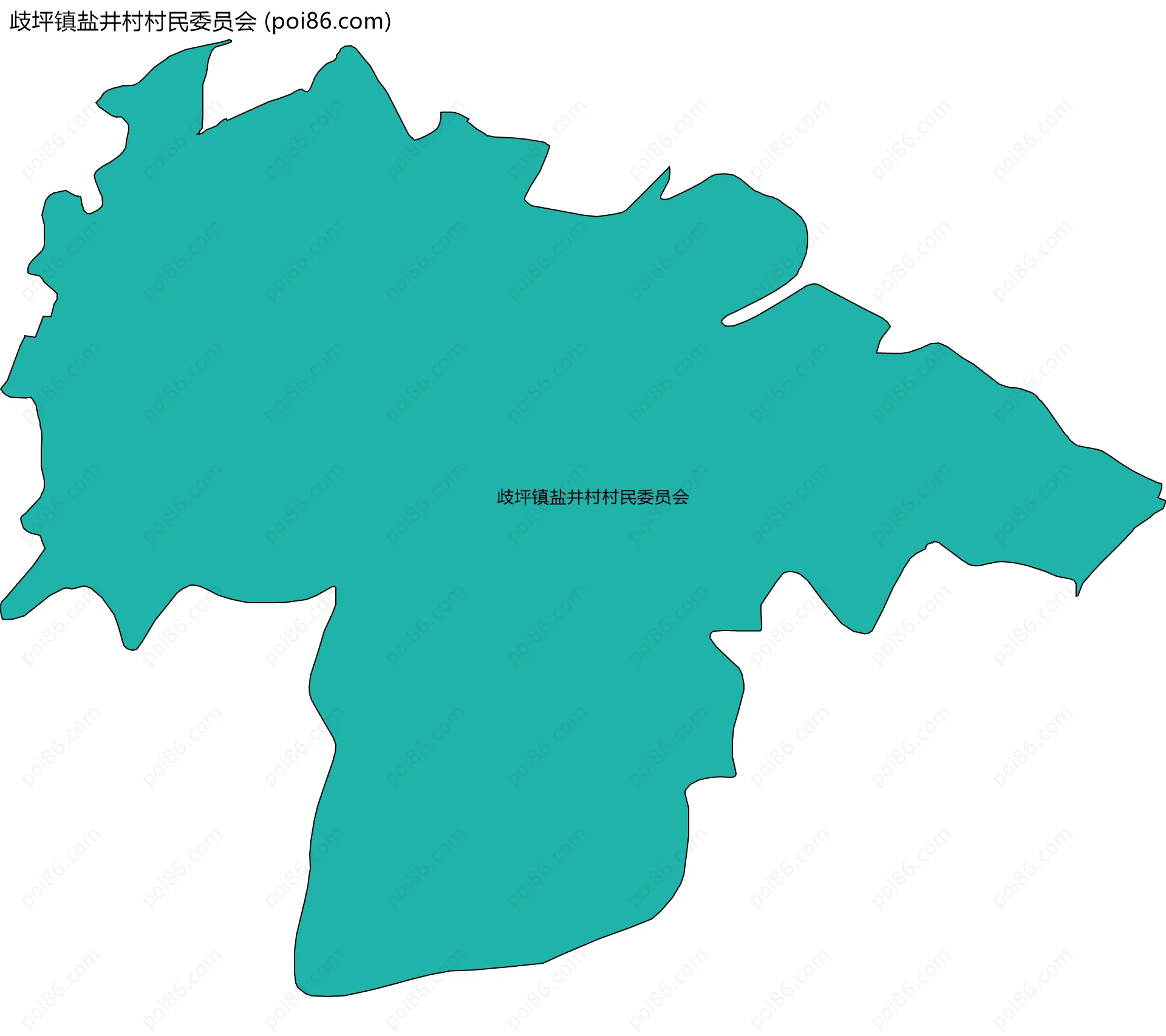 歧坪镇盐井村村民委员会边界地图