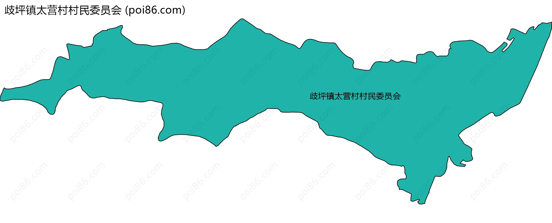 歧坪镇太营村村民委员会边界地图