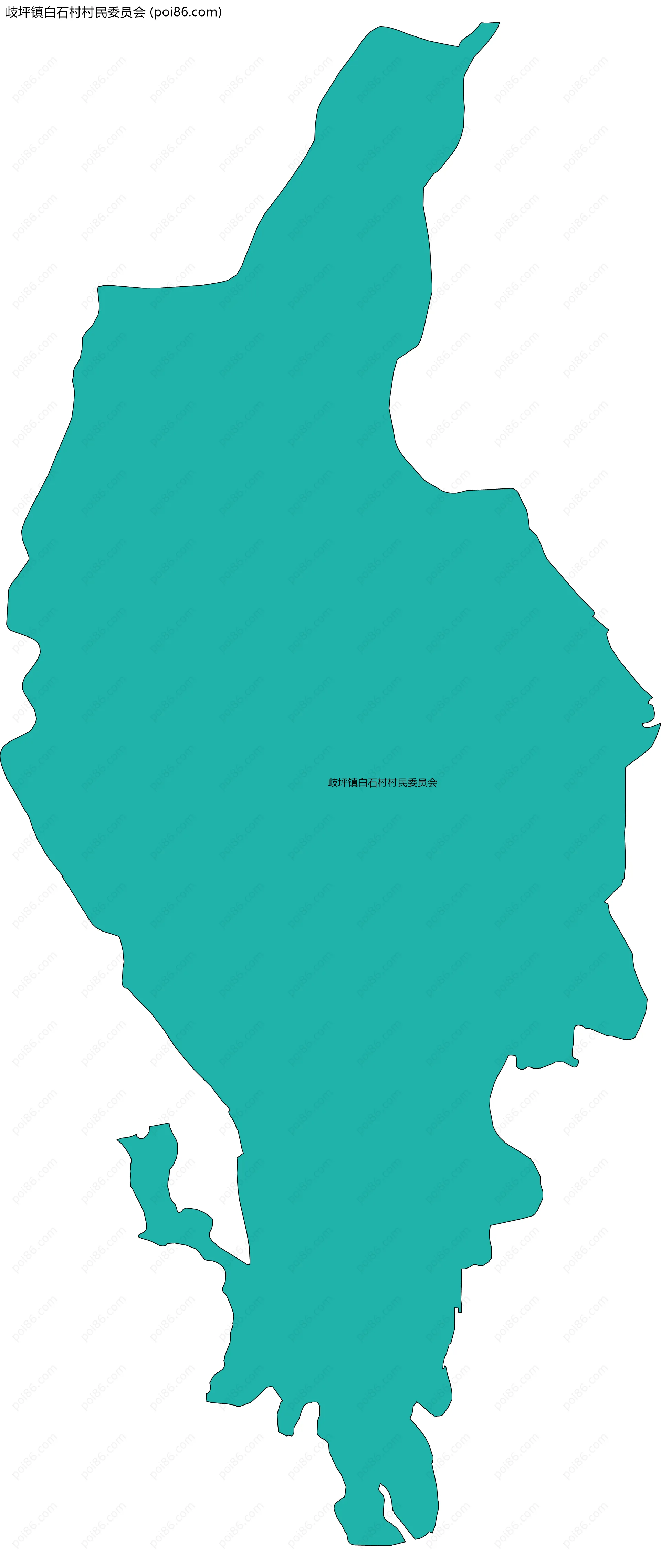 歧坪镇白石村村民委员会边界地图